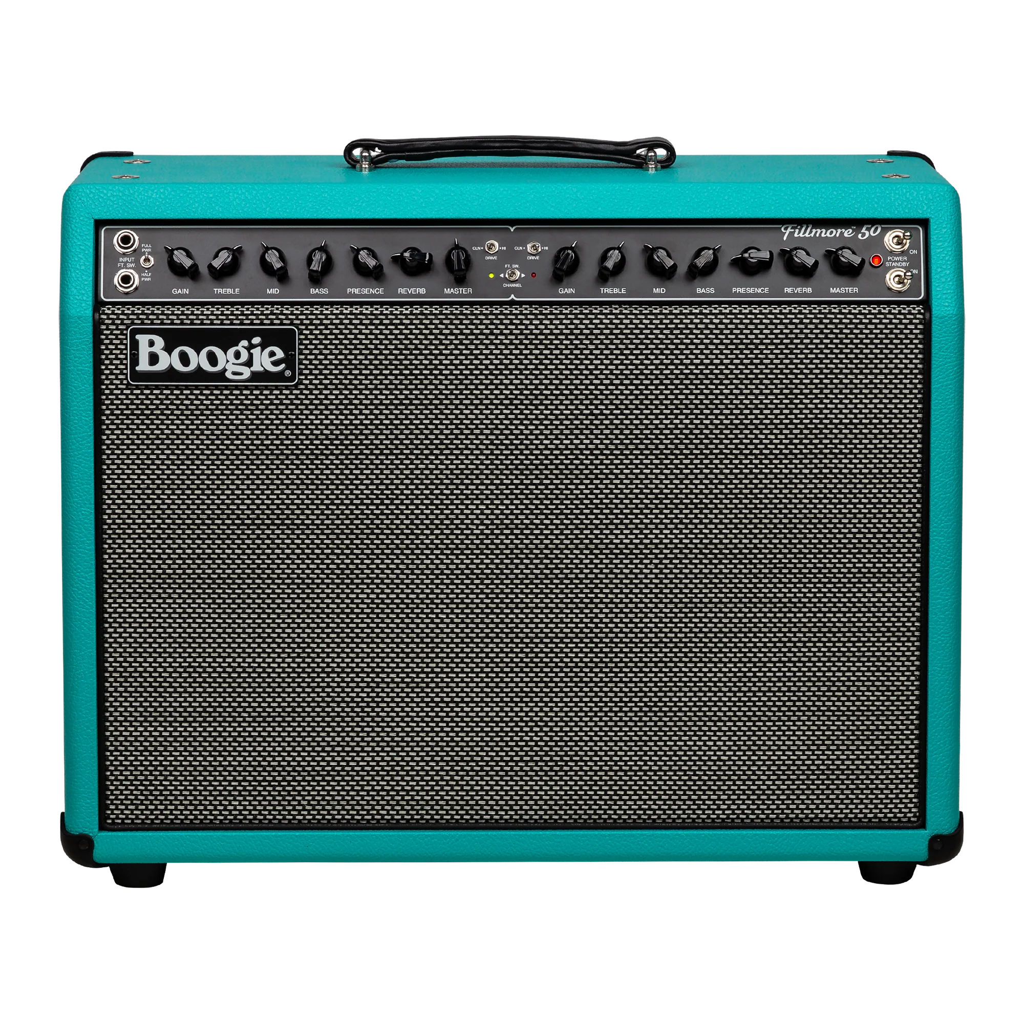 1.FL50.117D.V22.Gbgd_1_Front_acbc72a2-6472-4a6c-a393-5e3a4c40cb87.webp Mesa/Boogie Custom Configured Fillmore 50 1x12 Combo, Teal Bronco, Custom Speaker