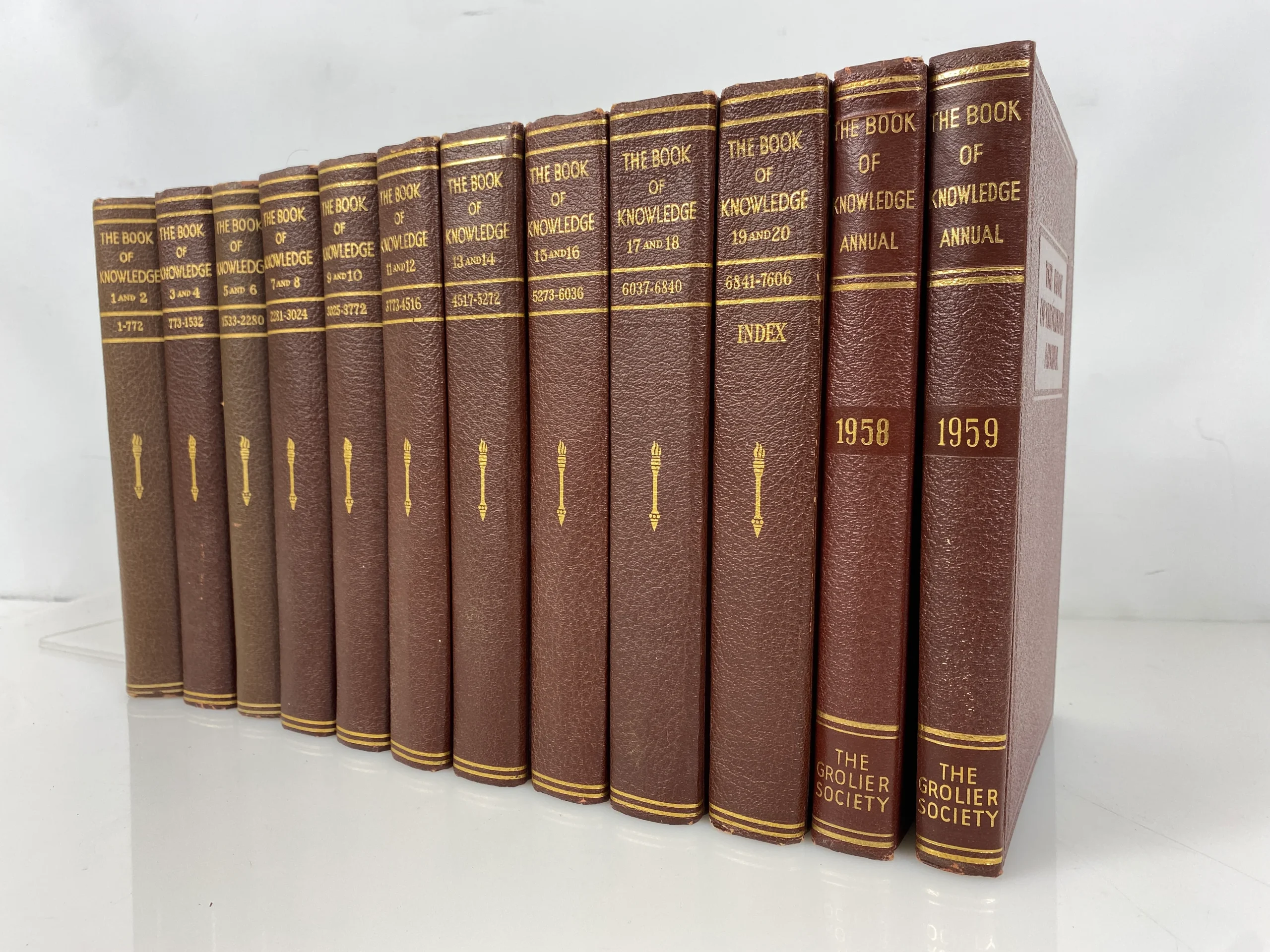 12 Vol Mixed Set Book of Knowledge Children's Encyclopedia (1-20/Index/Yearbooks)