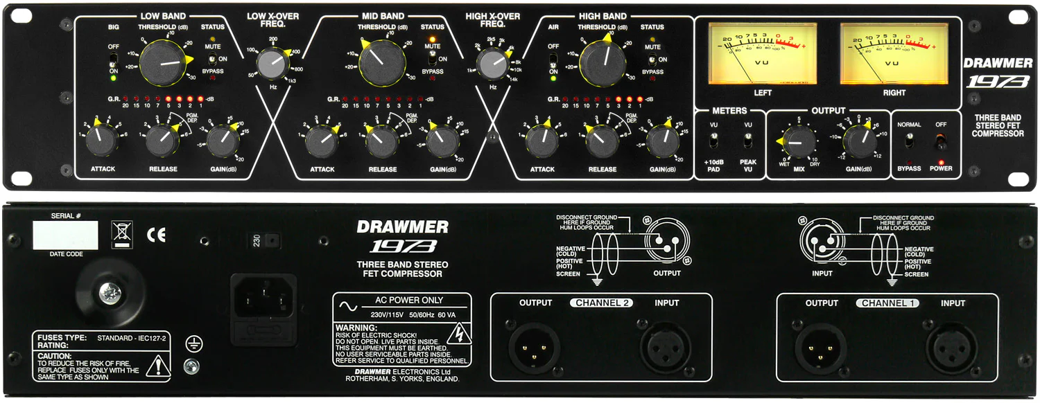 1973_large_ff9c0b31-342c-44b3-a86d-3b3cd641b1b4.webp Drawmer 1973 - Three Band FET Stereo Compressor