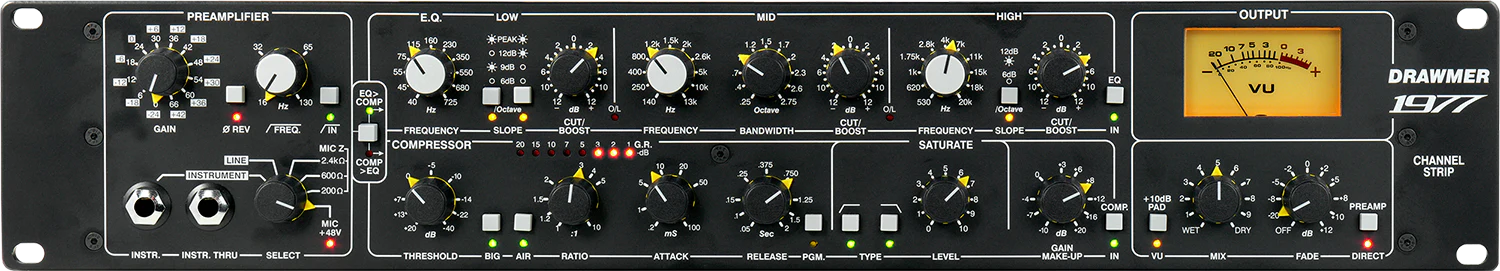 1977FRONTFLAT.webp Drawmer 1977 - Channel Strip