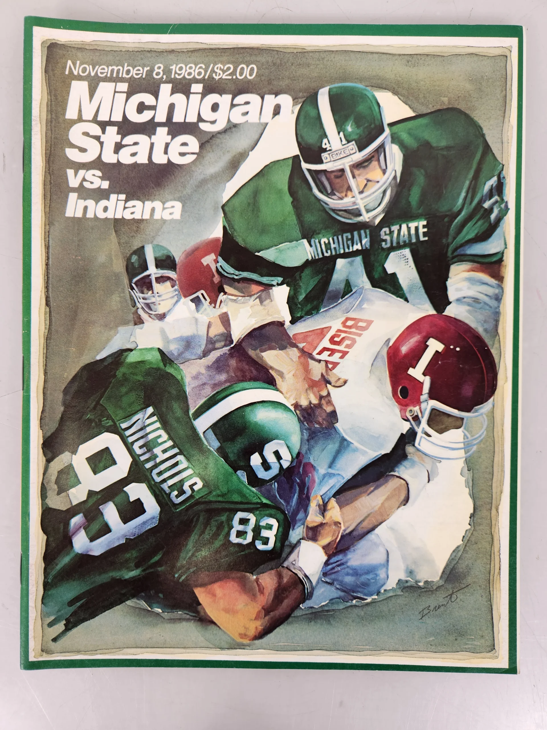 1986 Michigan State vs Indiana Football Program