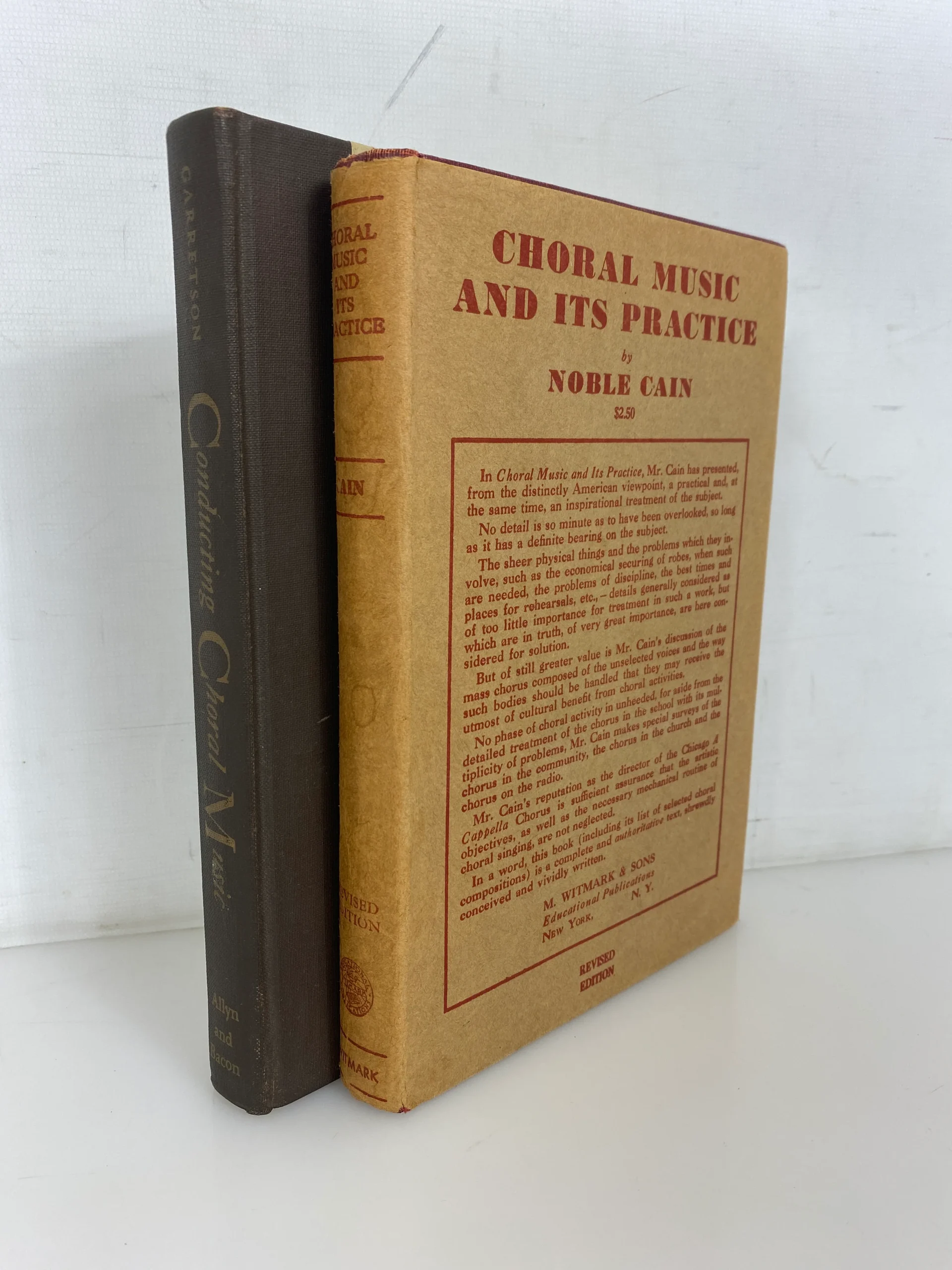 2 Vols: Choral Music & Its Practice/Conducting Choral Music 1942-61 HC
