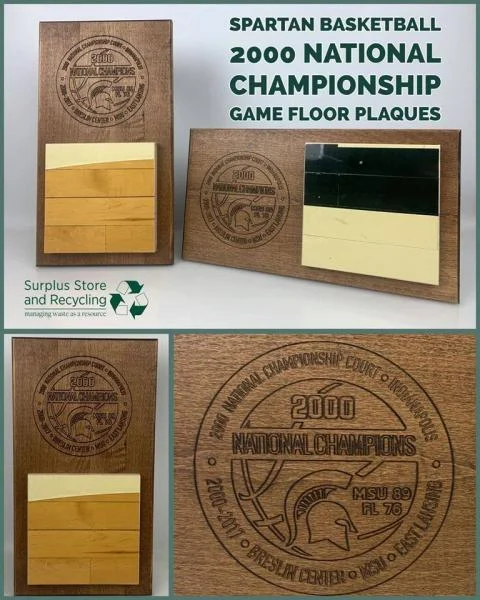 2000 Men's Basketball Championship Floor Horizontal Commemorative Plaque