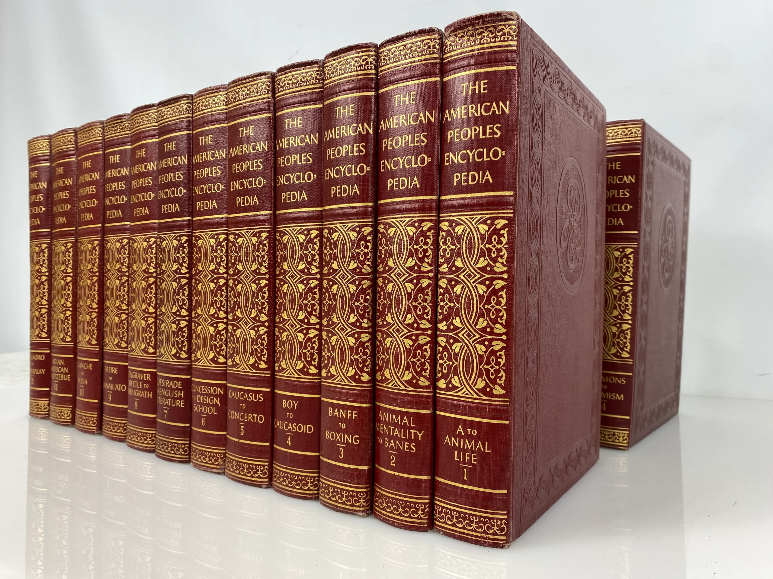 24 Volumes: Complete 1953 The American Peoples Encyclopedia w 4 Yearbooks HC