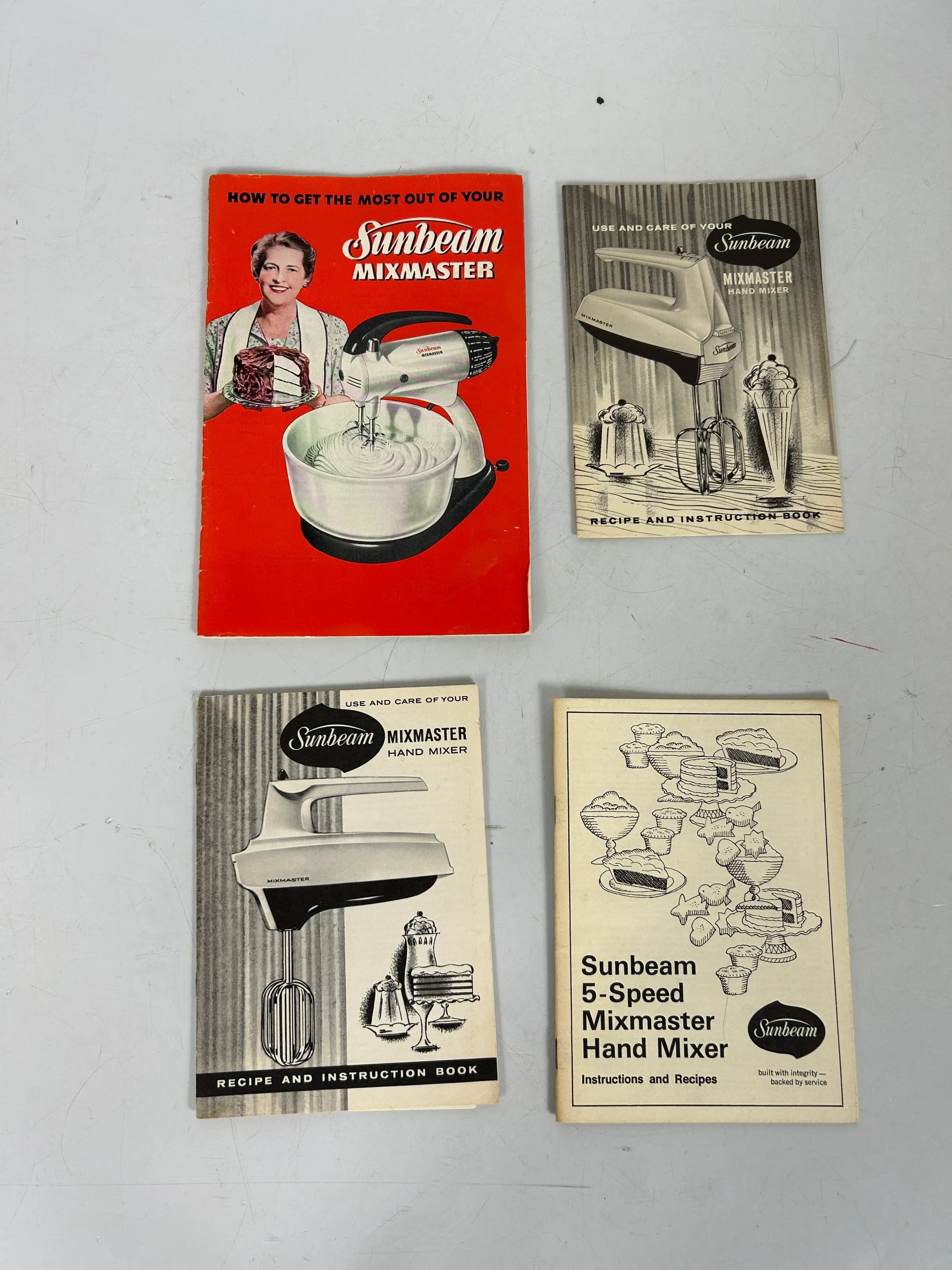 4-vintage-sunbeam-mixmaster-hand-mixer-booklets-w-recipes-1950-74-sc.webp 4 Vintage Sunbeam Mixmaster Hand Mixer Booklets w Recipes 1950-74 SC