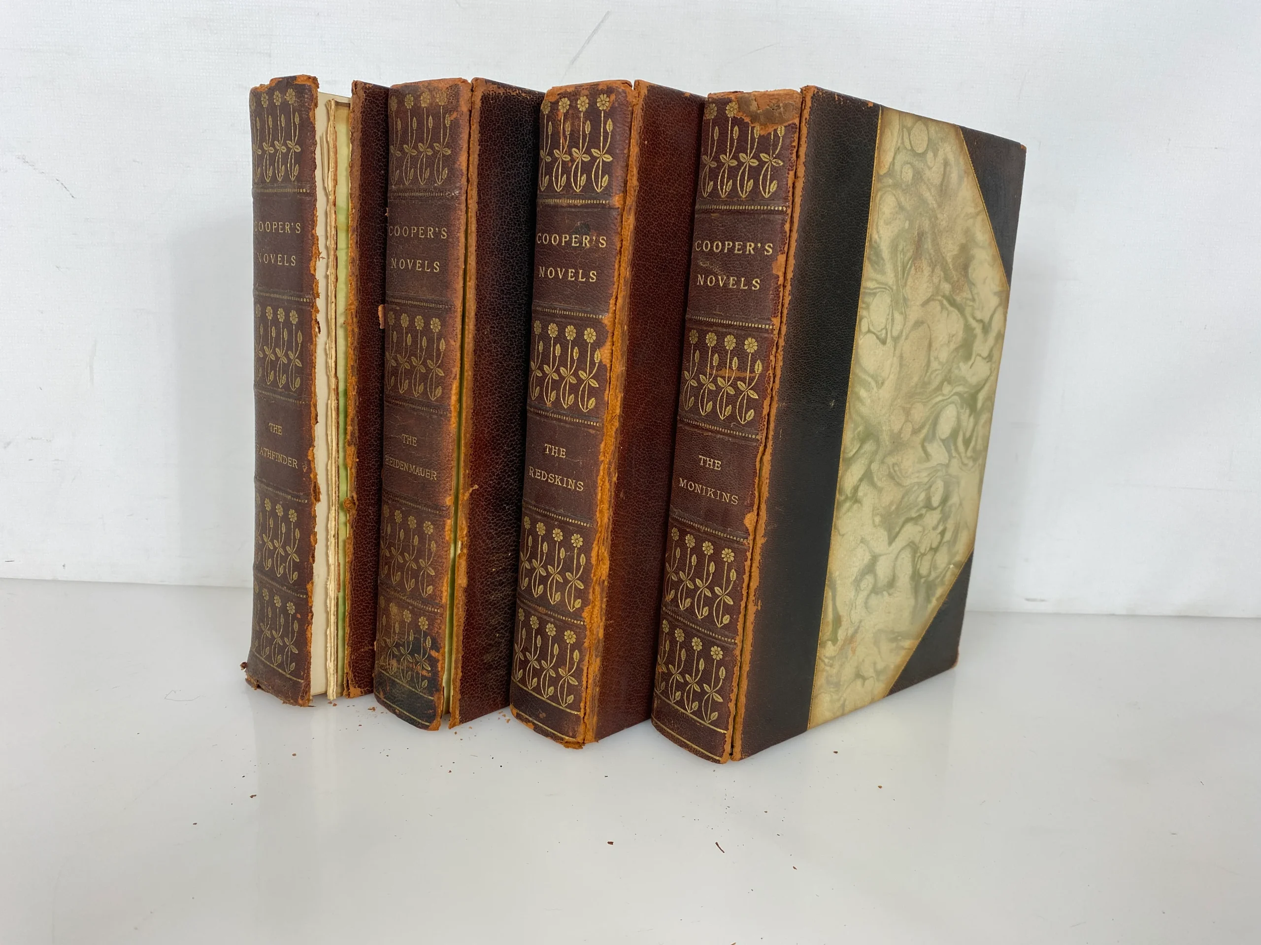 4 Volumes Cooper's Novels Limited Mohican Edition 183/250 Appleton Antique HC
