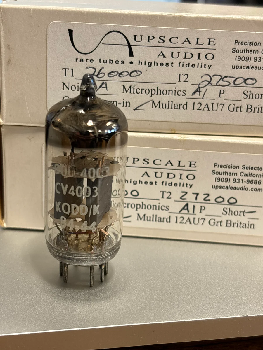 Vintage NOS Mullard CV4003/12au7 - Finest Military Spec Small Signal Tubes (Matched Pairs)