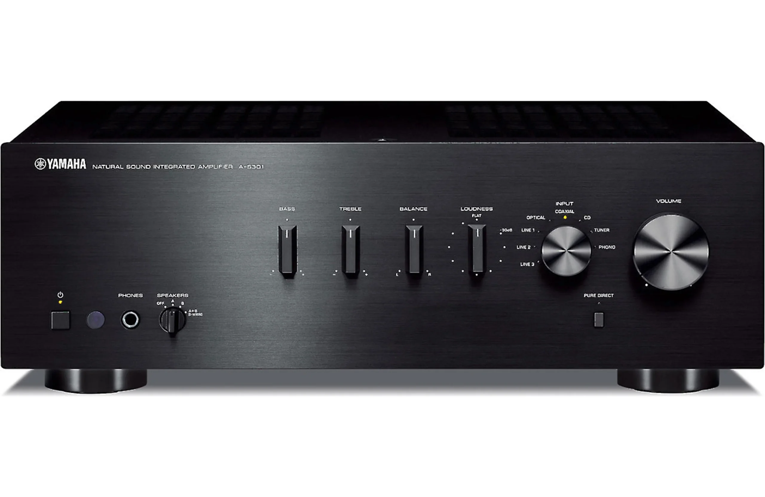 AS301BL_c62d46fc-7d16-4f42-9f3b-724990aae59e.webp Yamaha A-S301 Integrated Amplifier (60 Watts)