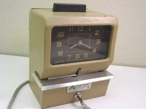 Acroprint 125RR4 BCManual Punch Time Recorder
