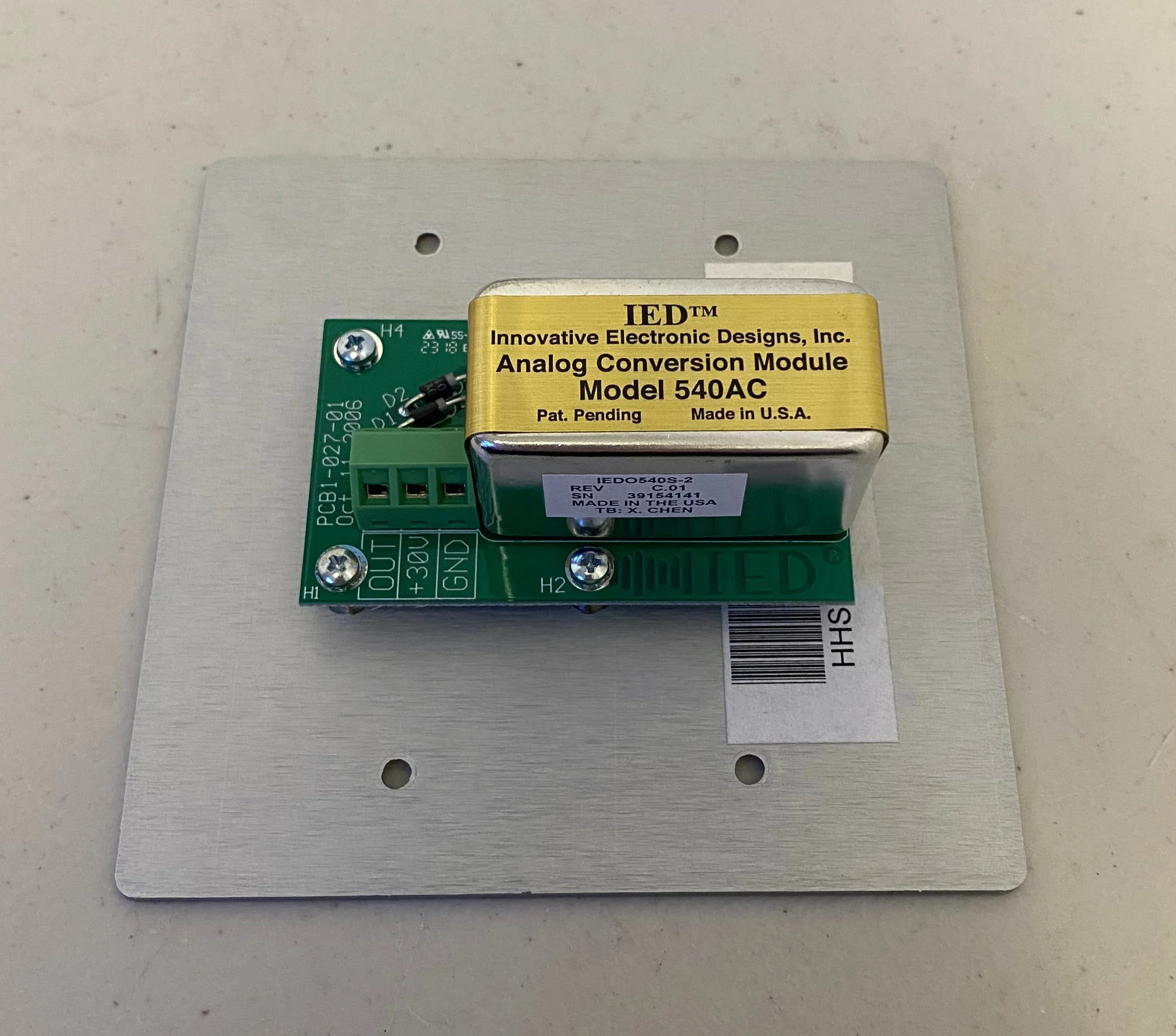 Atlas IED 540AC Analog Conversion, 2-Gang Aluminum Plate Mounting Option