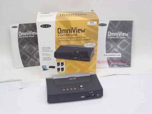 Belkin F1DB104POmniView 4-Port KVM Switch - E Series