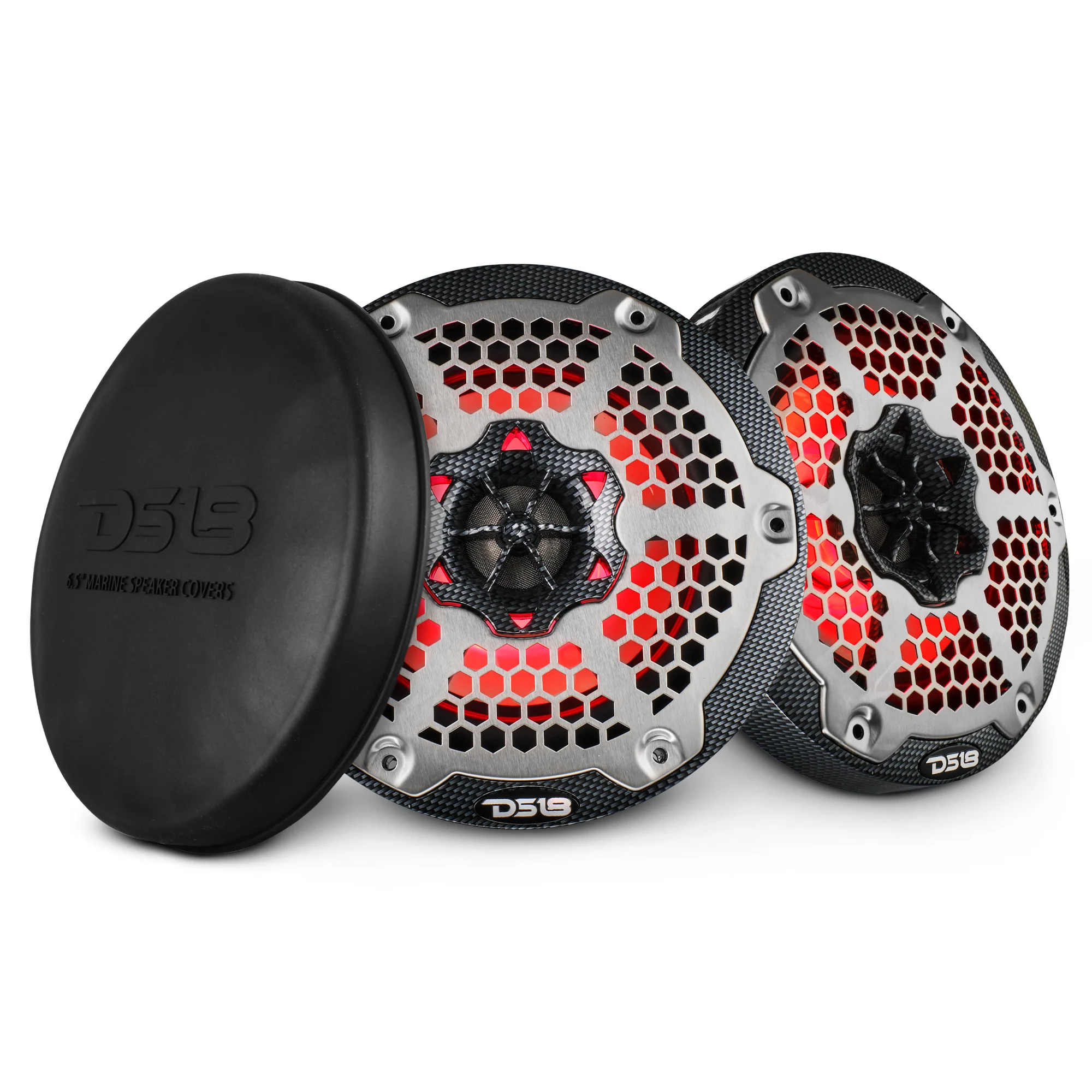 CF-65M-PAIR-2000x2000-1.webp NXL 6.5" 2-Way Coaxial Marine Speaker With LED RGB Lights 100 Watts Rms 4-Ohm - Black Carbon Fiber