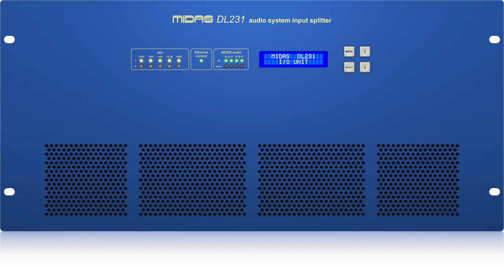 Midas DL231 - 24 Input, 24 Output Active Microphone Splitter with 2 Independent Midas Microphone Preamplifiers per Input