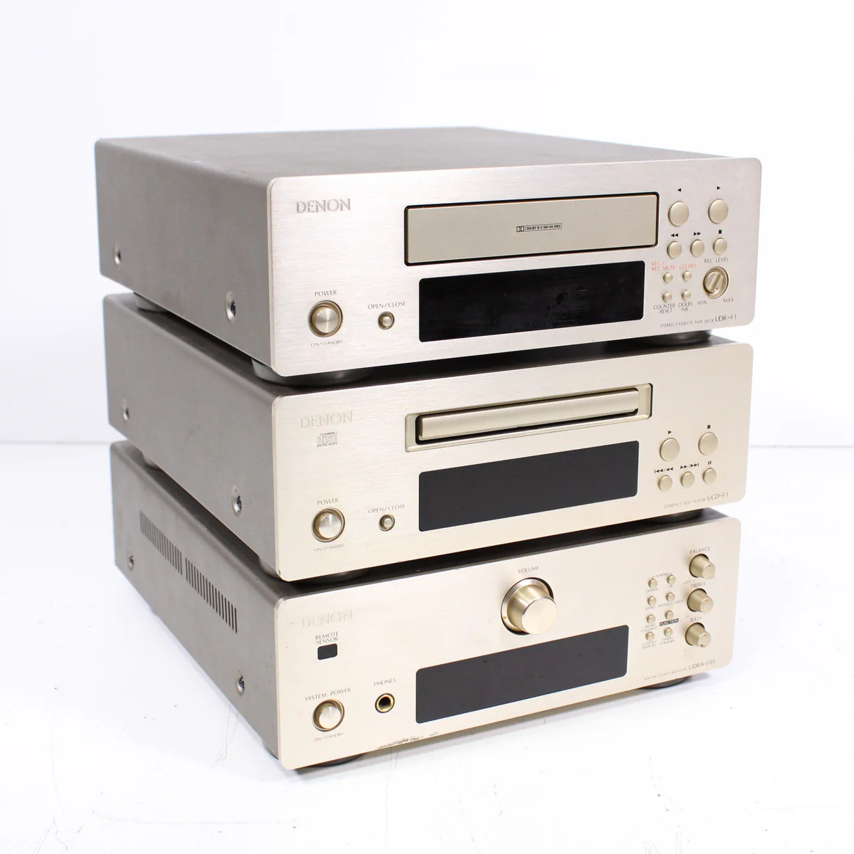 Denon Audio System Bundle (UDRA-F05 Receiver, UCD-F1 CD Player, UDR-F1 Cassette Deck) (AS IS)