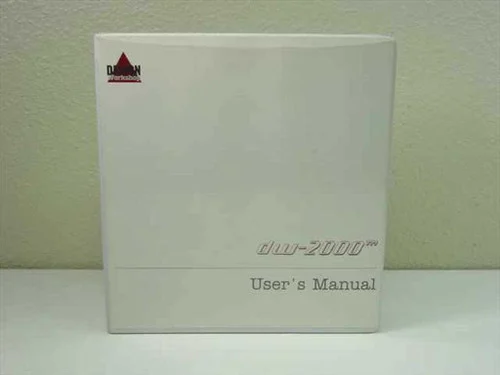 Design Workshop DW-2000User's Manual