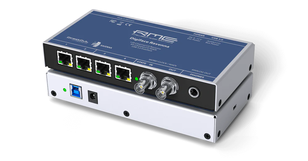 Digiface-Ravenna.webp RME Digiface Ravenna - 256-Channel 192 kHz USB Audio Interface