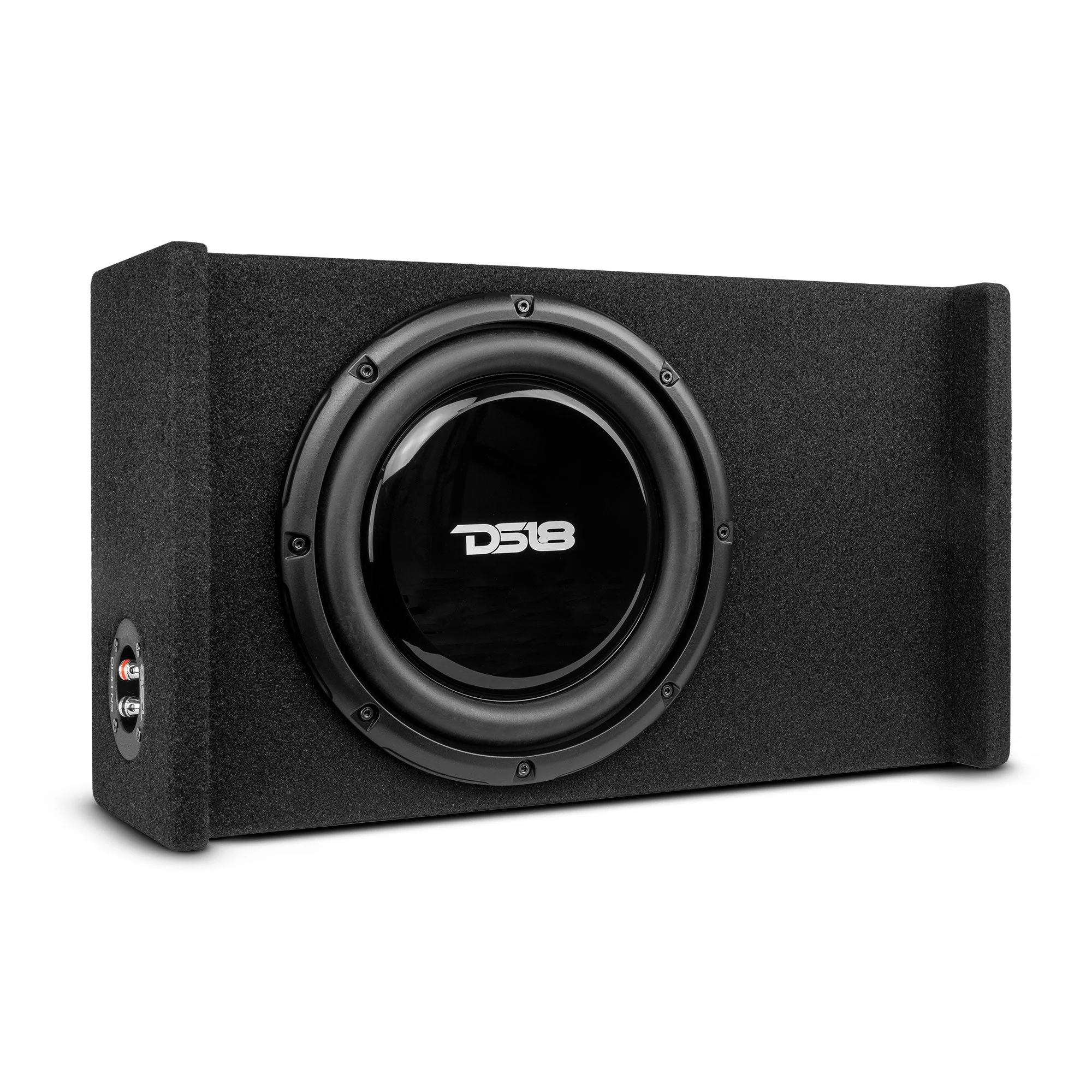 EN-DF10-2000x2000-1.webp 10" Loaded Shallow Down Fire Subwoofer Enclosure 300 Watts Rms