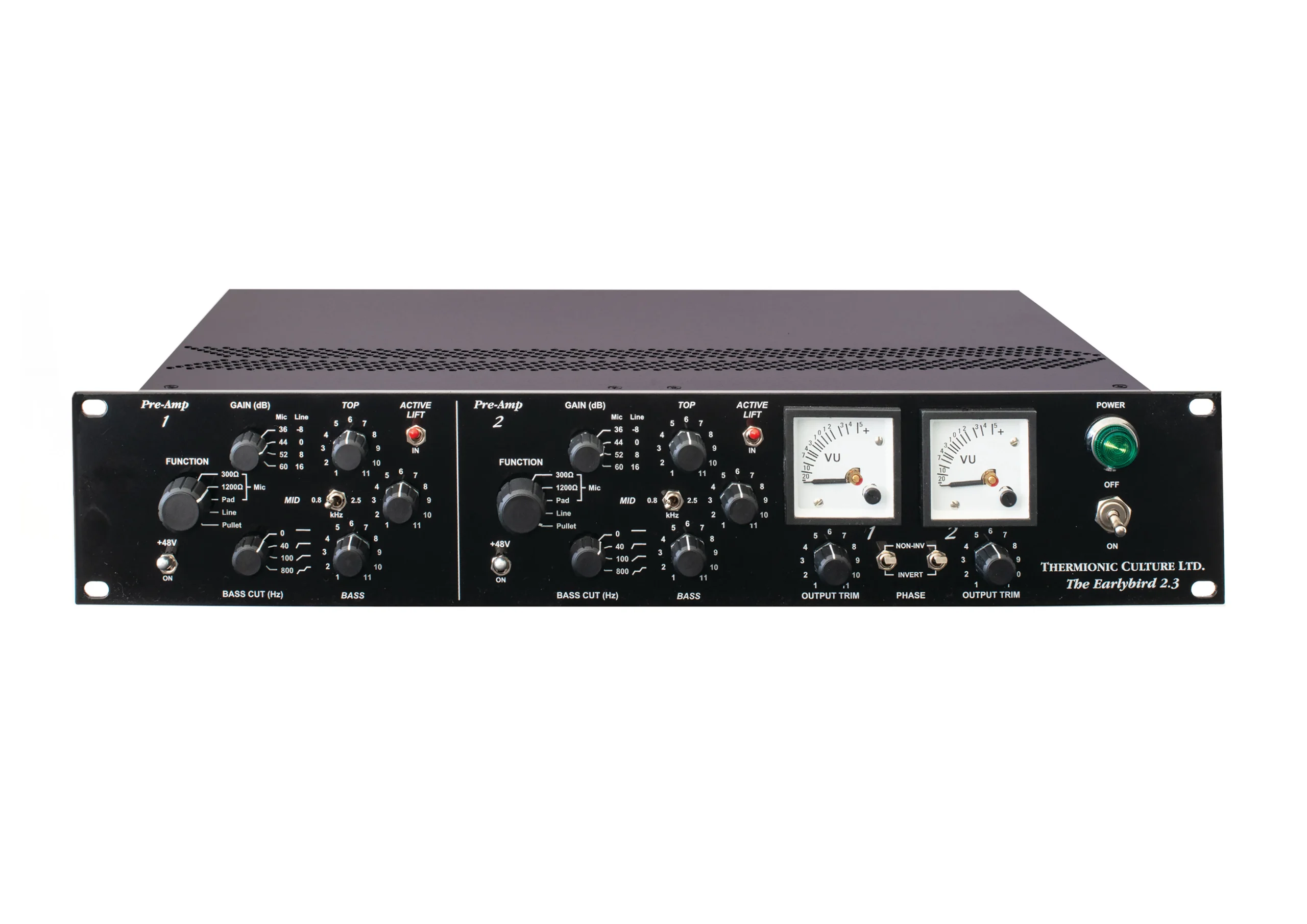 Earlybird2.3FrontWeb.webp Thermionic Culture Earlybird 2.3 - Two Channel Pre-amp with EQ