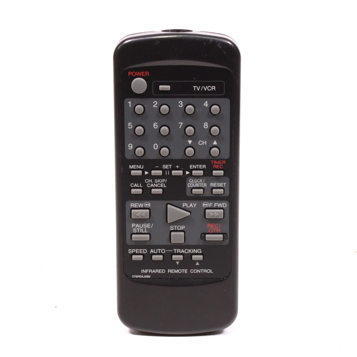 Emerson 076R0AJ080 Remote Control for Emerson VCR VCR2502 and more