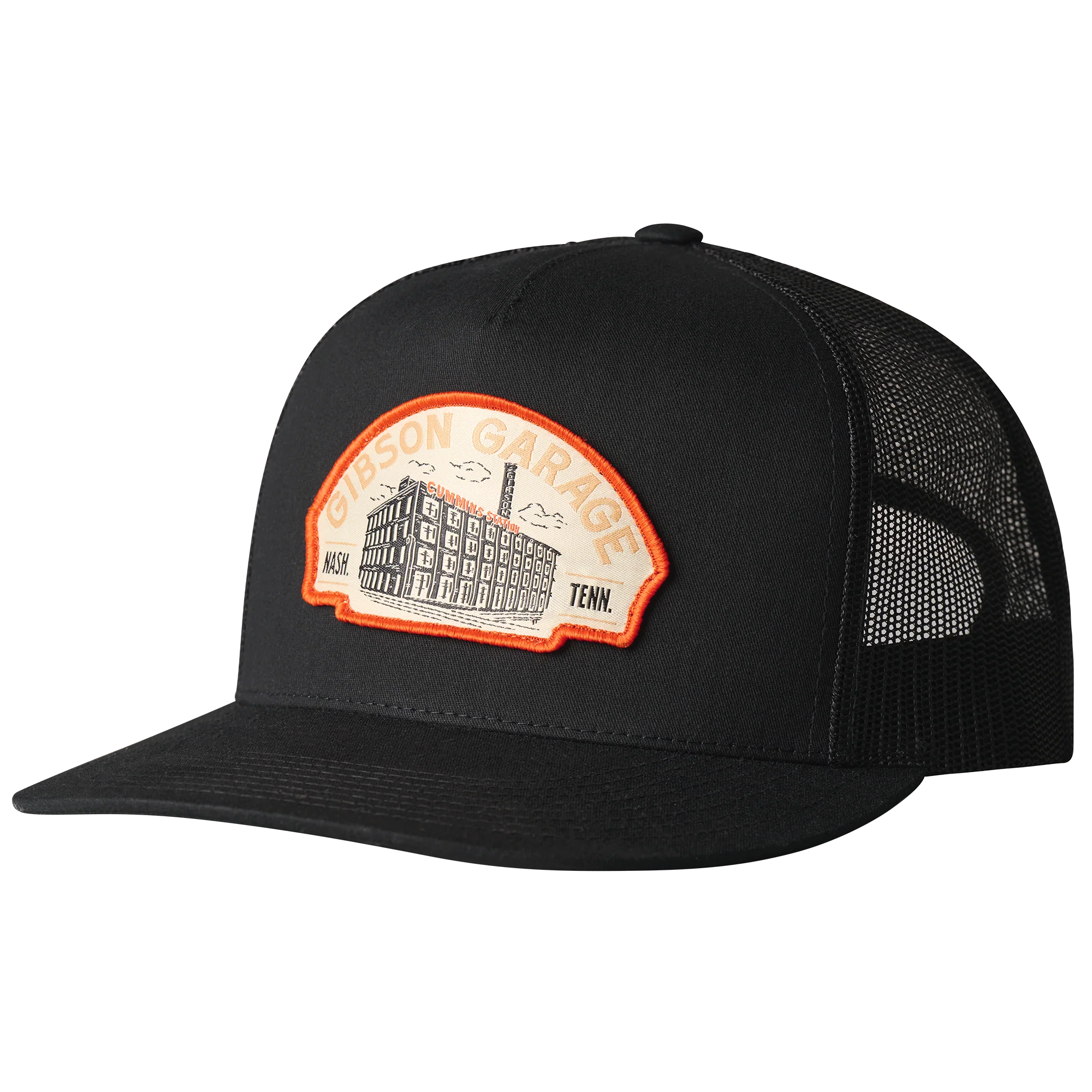 GA-GG-PTHTBLK_front.webp Gibson Garage Patch Trucker Hat