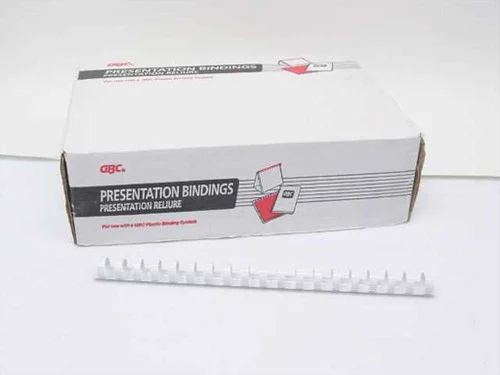 GBC 40000865/8" 19 Ring White Plastic Bindings-80 pcs.