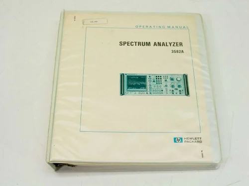 HP 3582AOperating Manual