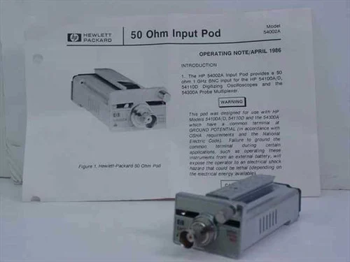 Hewlett Packard 54002A50 Ohm Input Pod for Oscilloscope