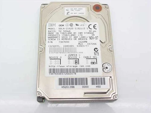 IBM DDLA-216201620MB 2.5" Laptop Hard Drive