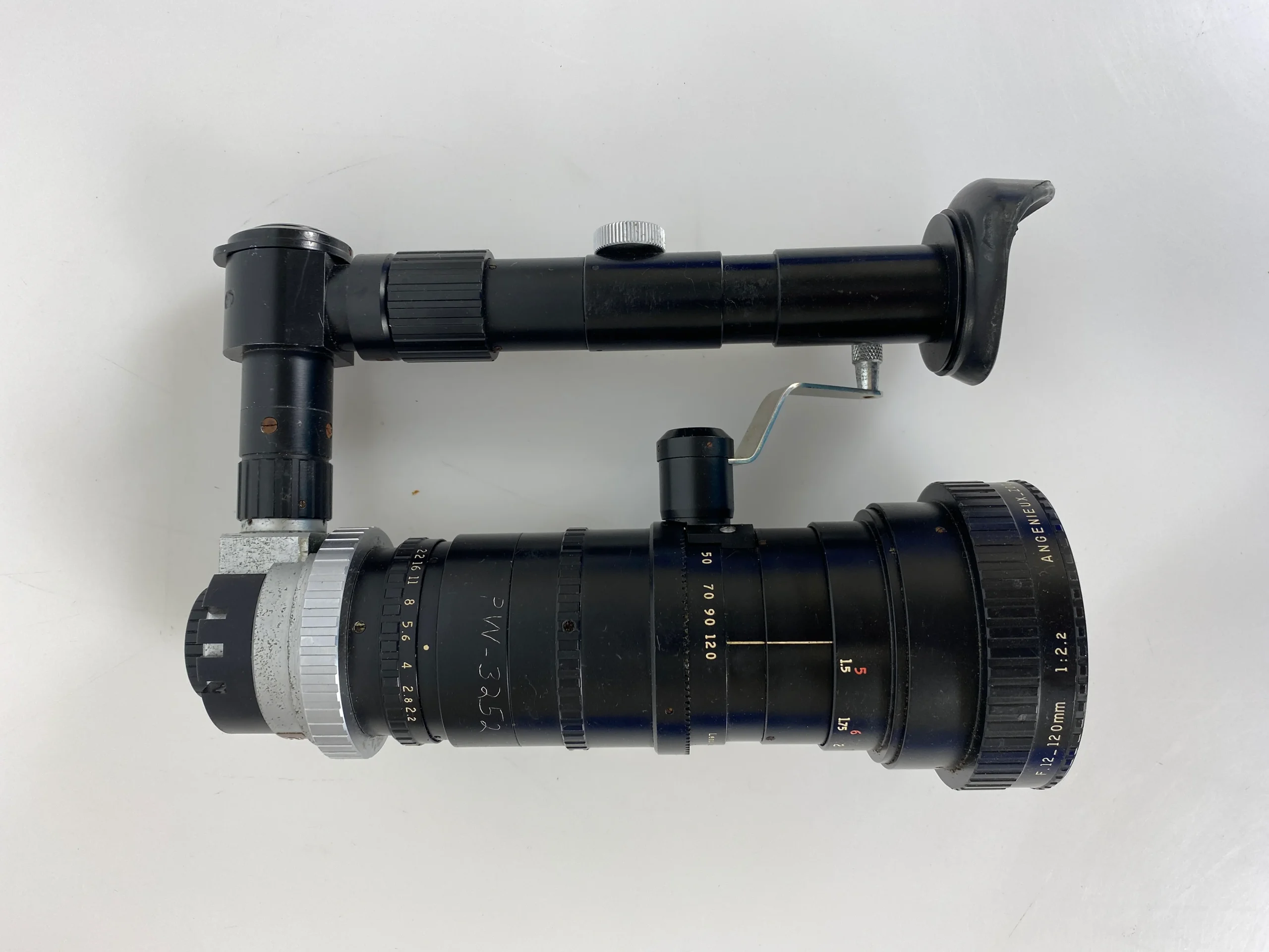 IMG_3238.webp Angenieux 12-120 T 2.2 Type 10x12A C-Mount Lens with Dogleg Viewfinder