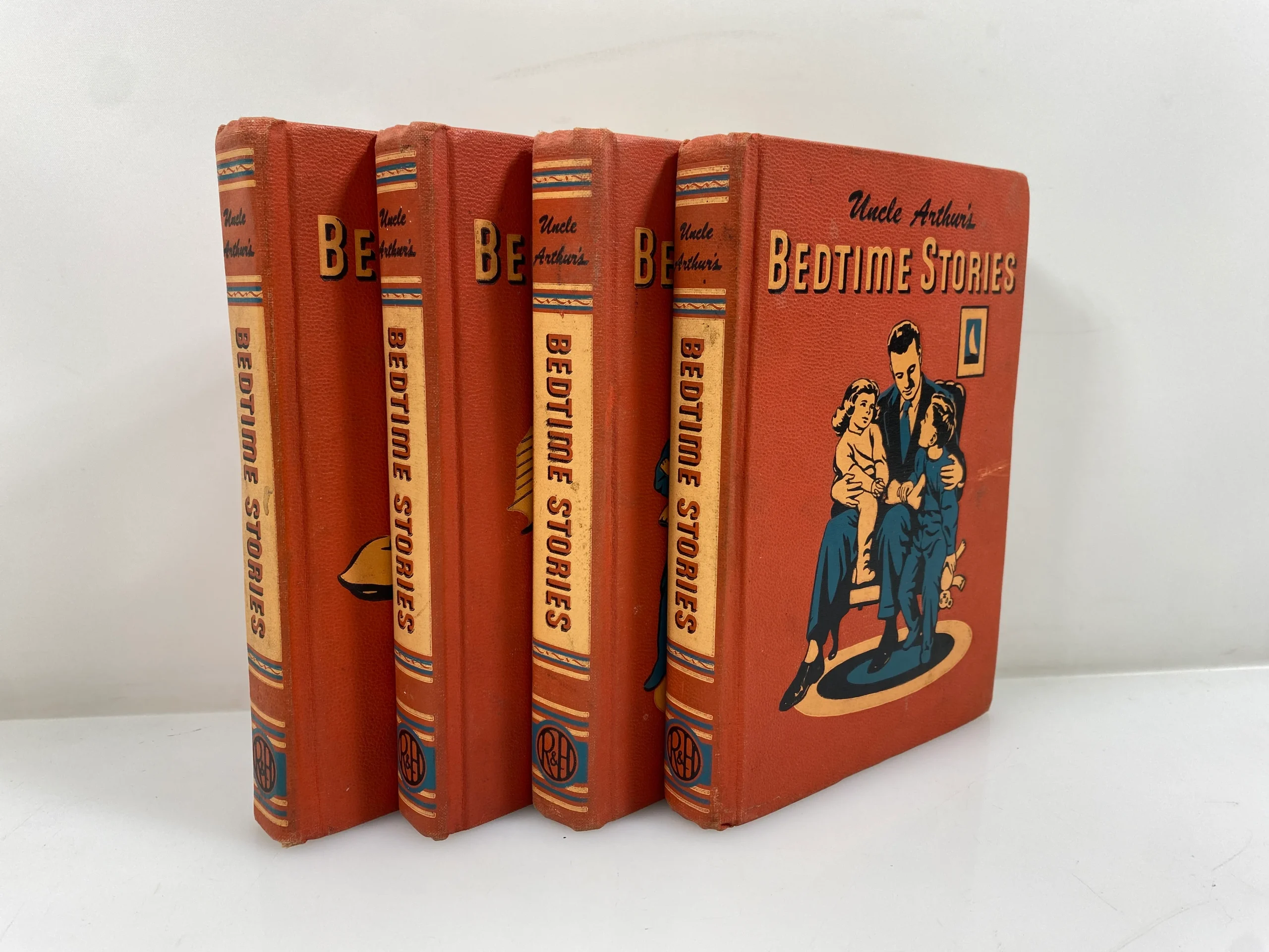 4 Volumes Uncle Arthur's Bedtime Stories (1,2,4,5) 1950 Vintage HC