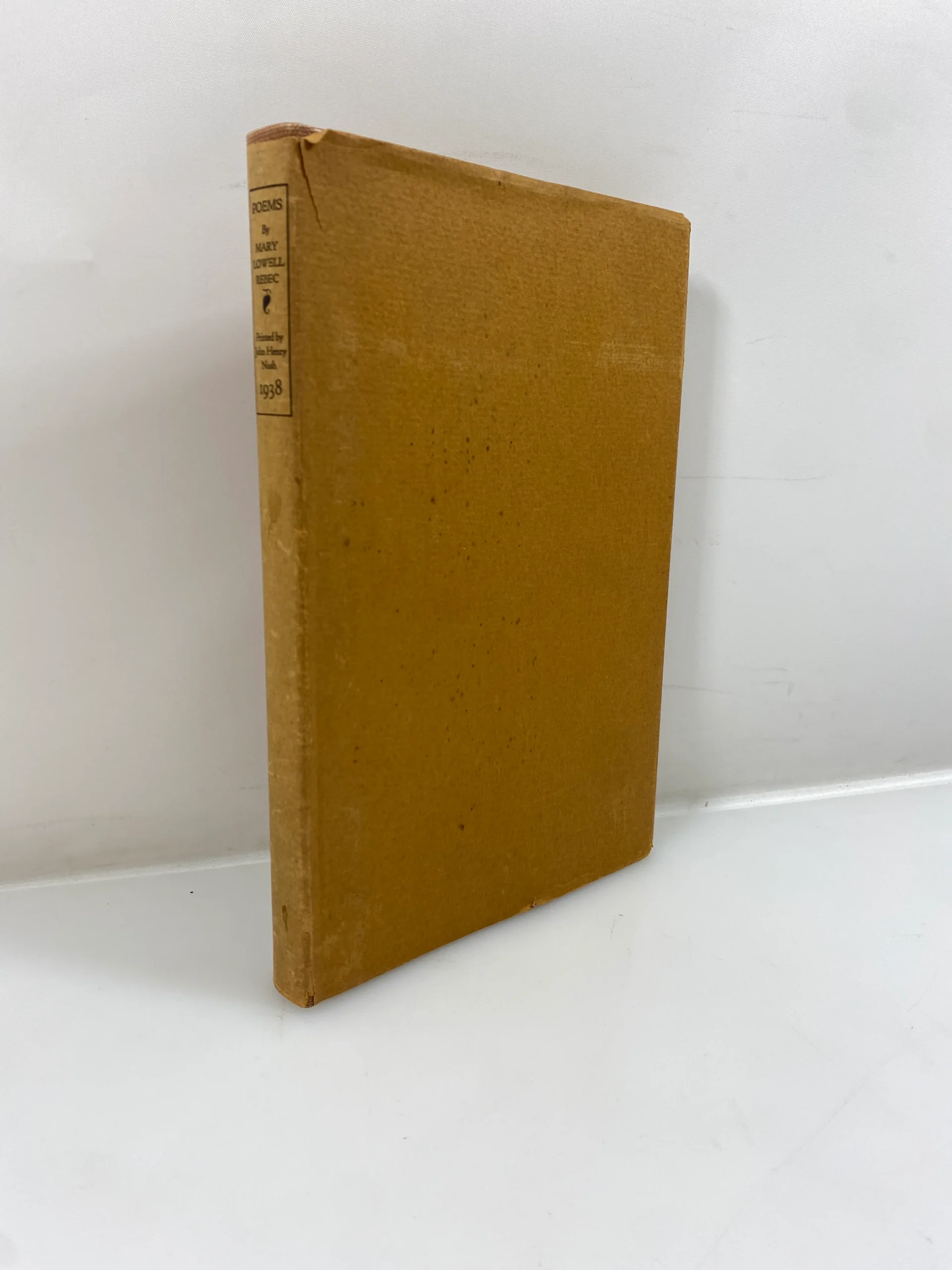 IMG_5829.webp Poems by Mary Lowell Rebec 1938 Vintage HC DJ