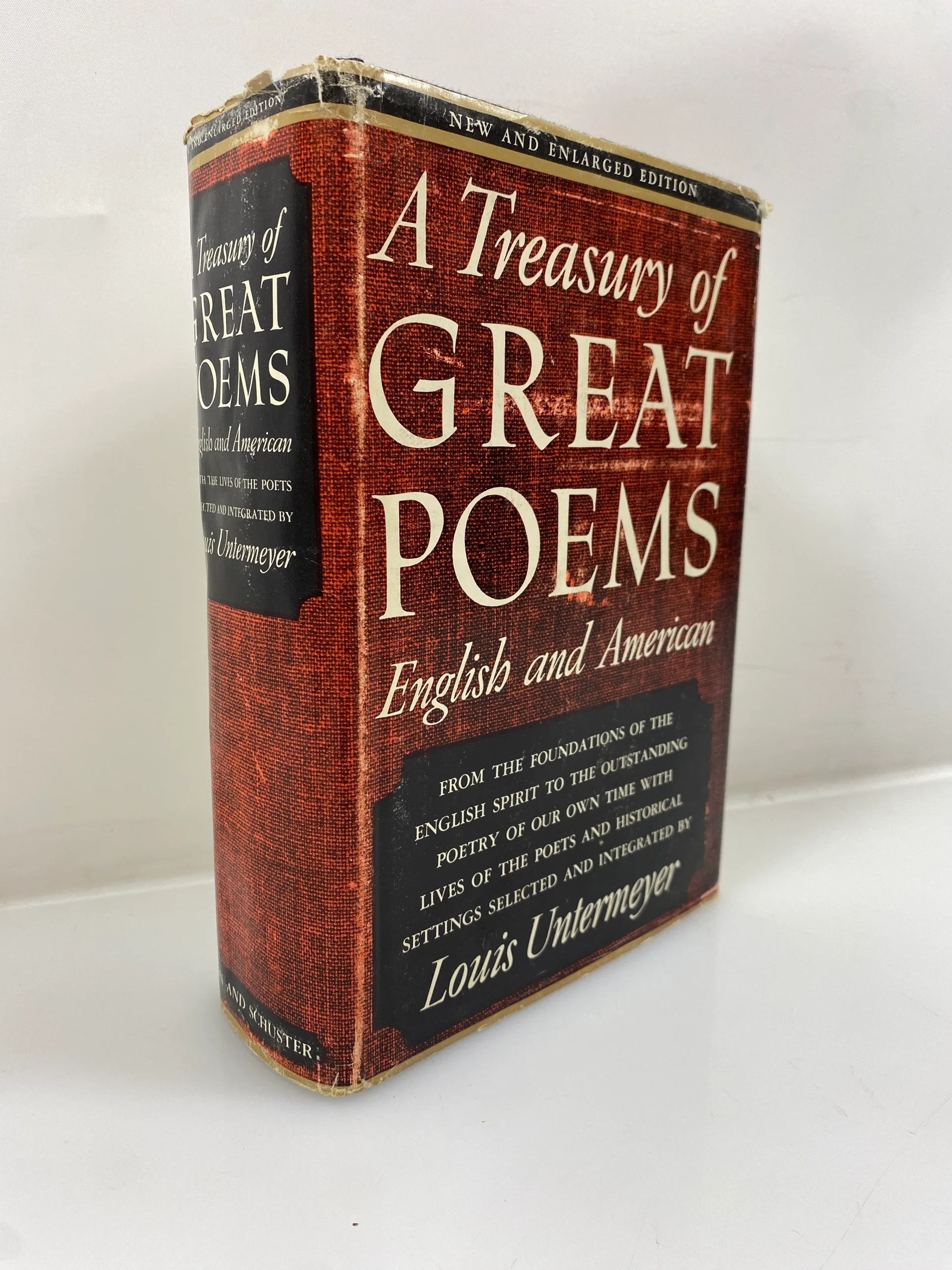 IMG_5850.webp Treasury of Great Poems English & American by Untermeyer 1955 14th Print HCDJ