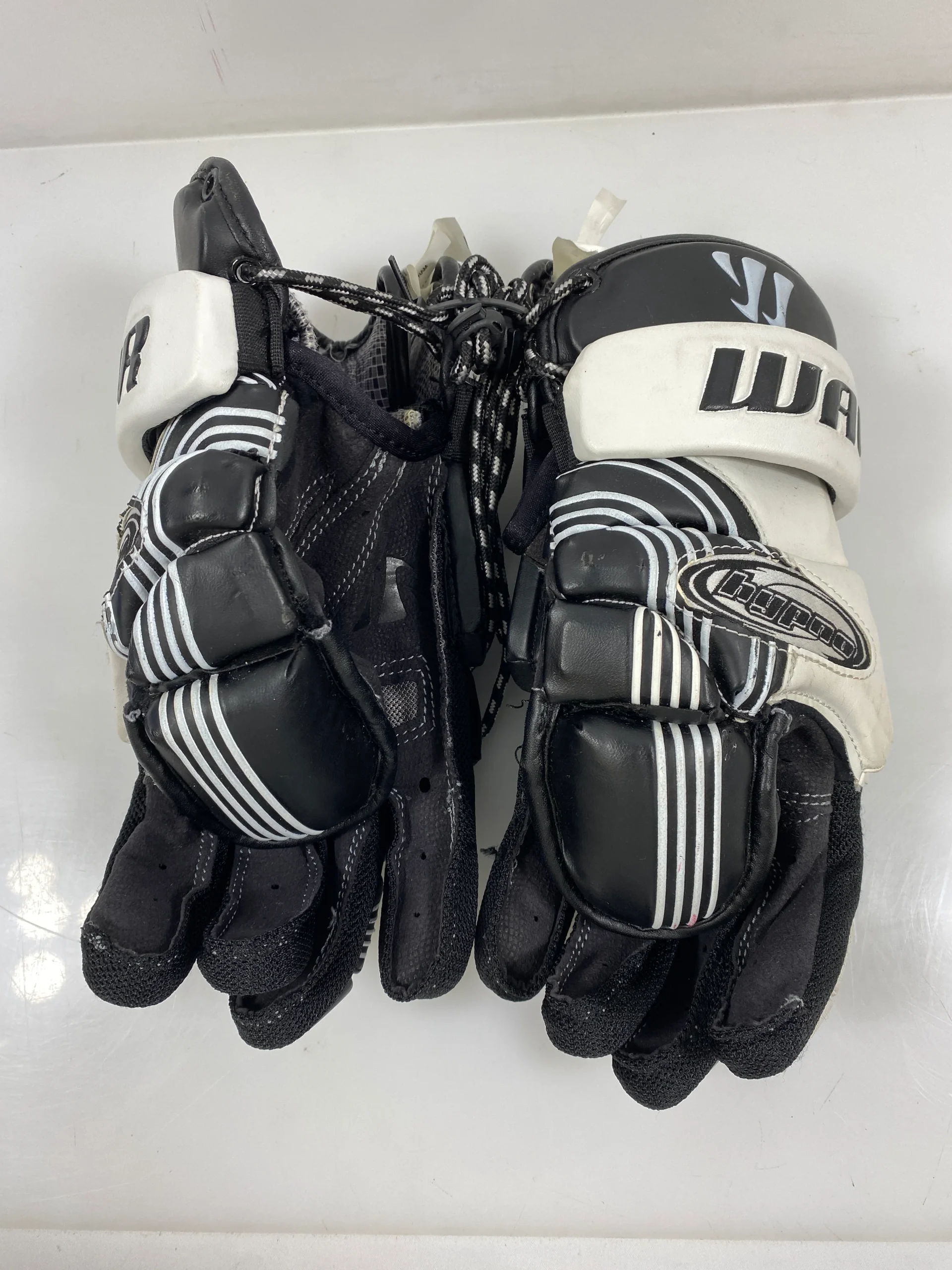 Warrior Hypno ll 13" GT Men's Lacrosse Gloves Black and White