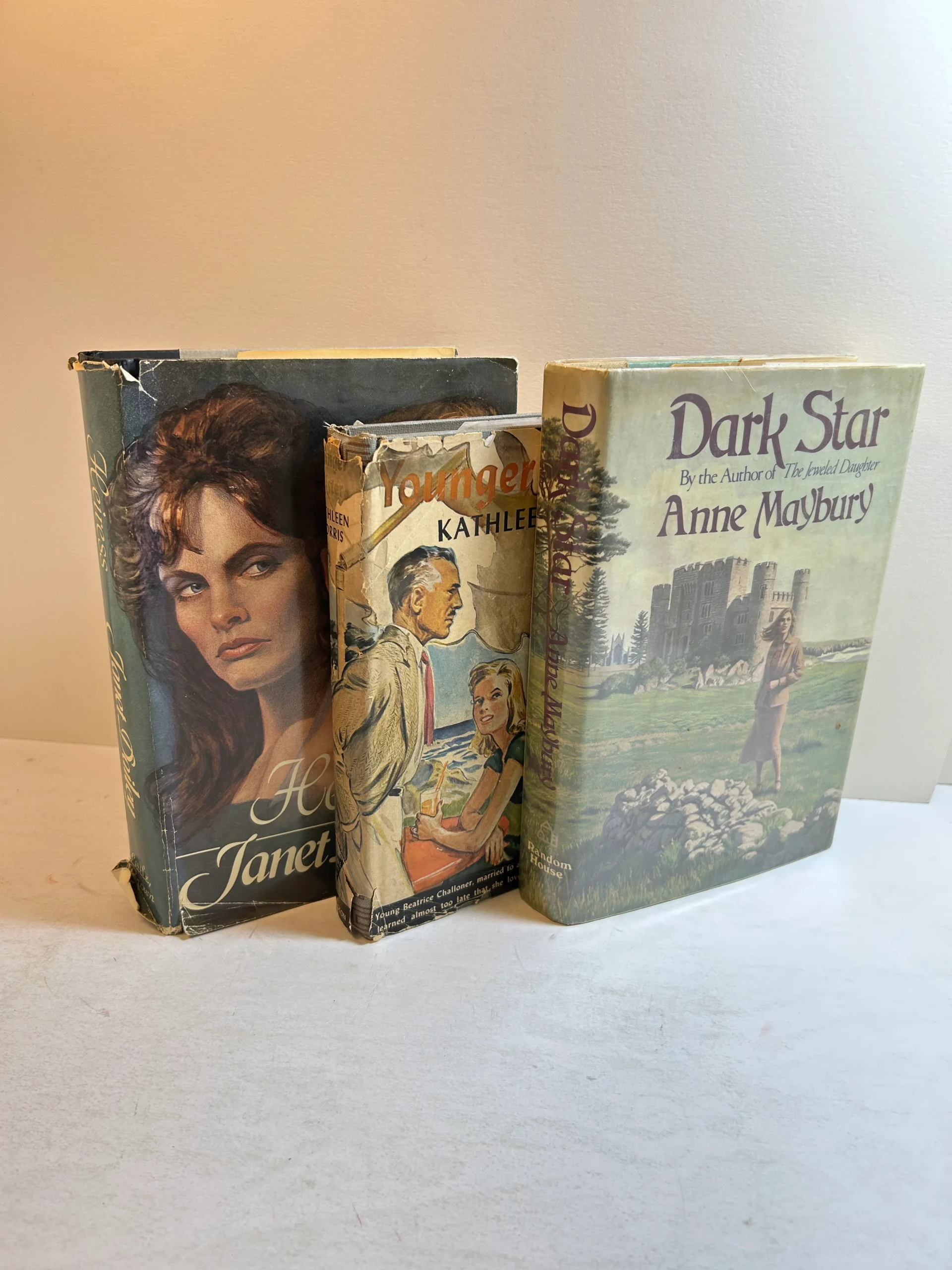 IMG_7864.webp 3 Vintage Novels: Younger Sister/Dark Star/Heiress 1945-1987 HC DJ