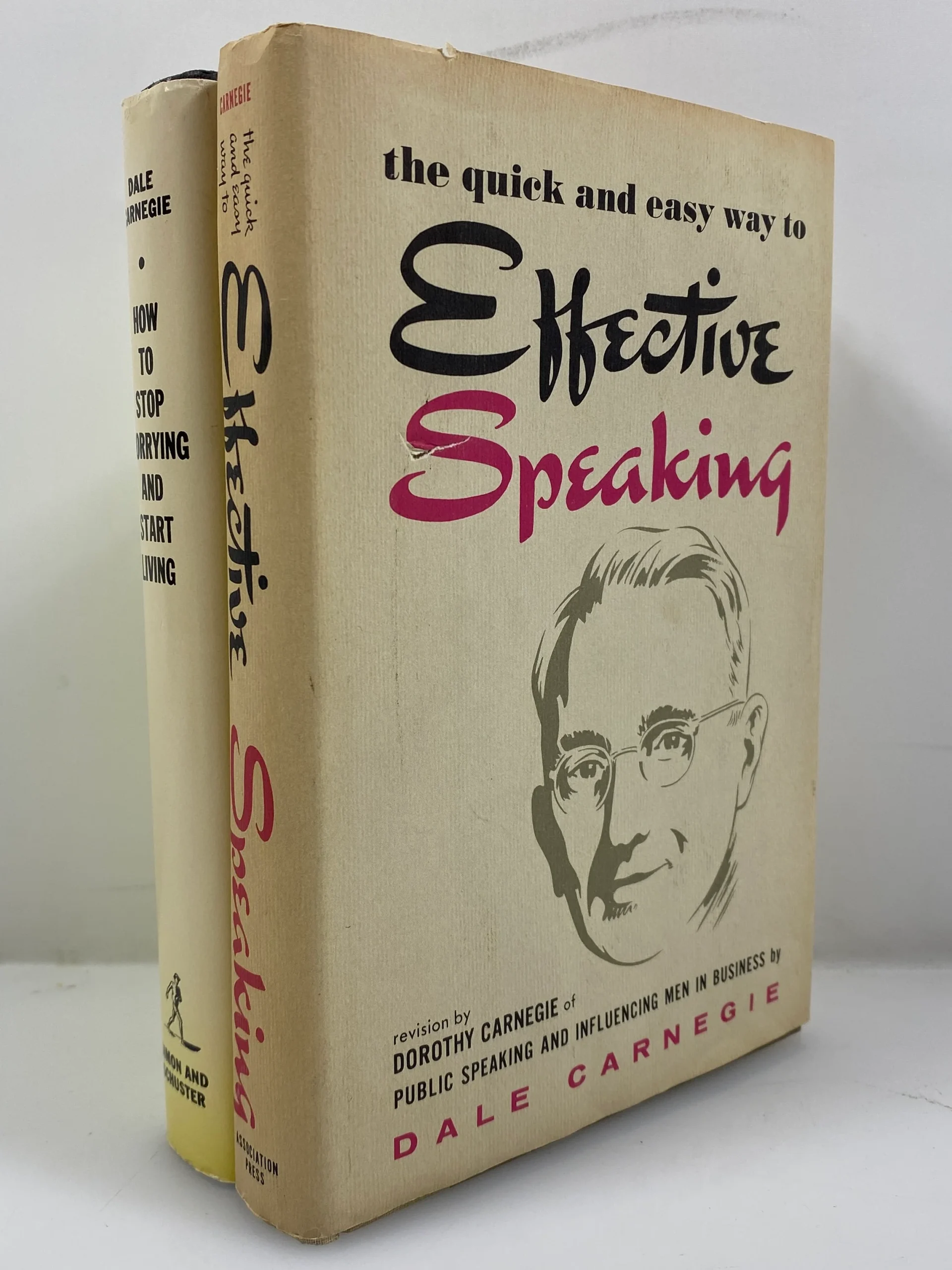 IMG_8736_6c128867-89da-4a2c-a254-bf2b58306e41.webp 2 Dale Carnegie: How to Stop Worrying/Effective Speaking 1948-1968 HC DJ