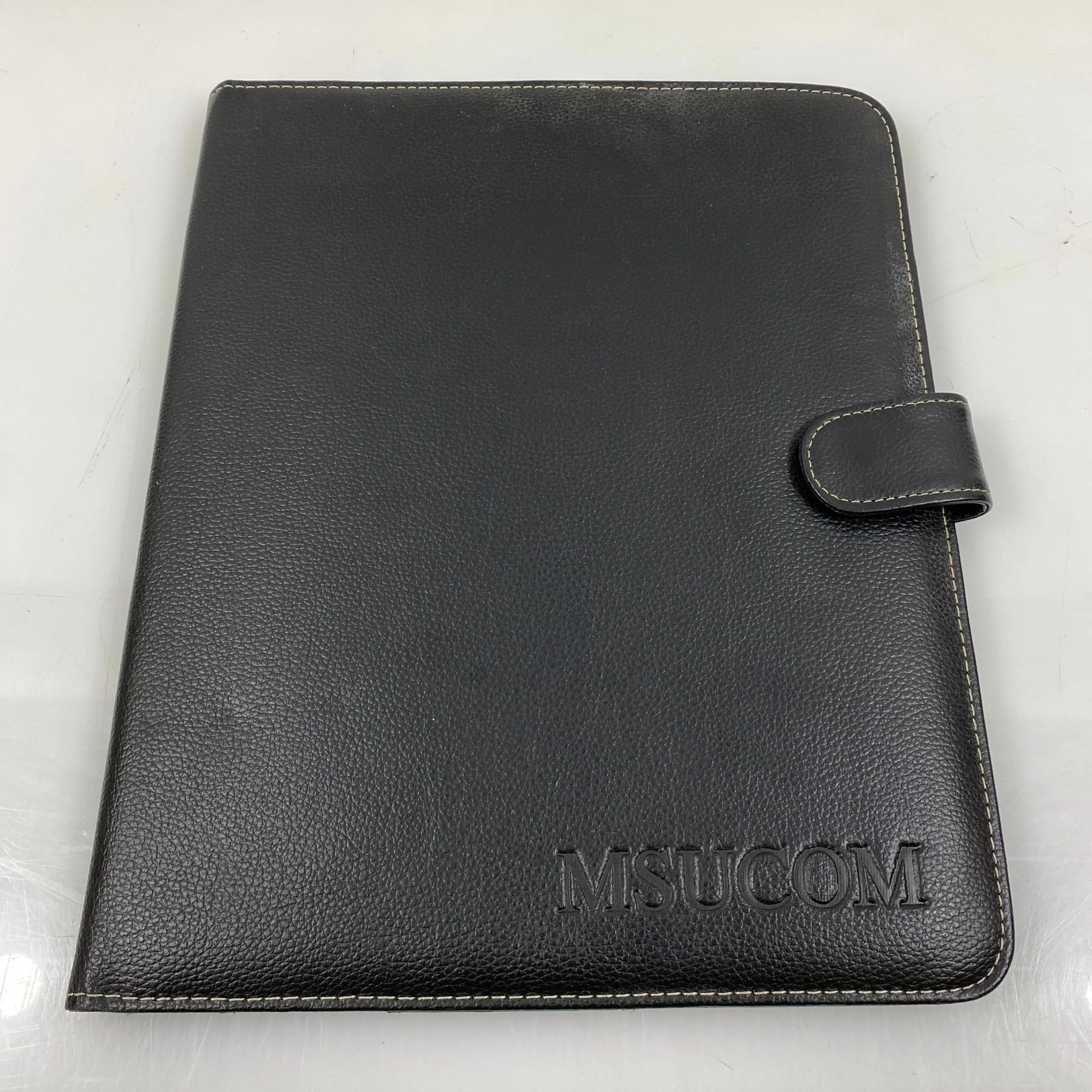 MSU Communications College Leather Portfolio w/ Magnetic Latch