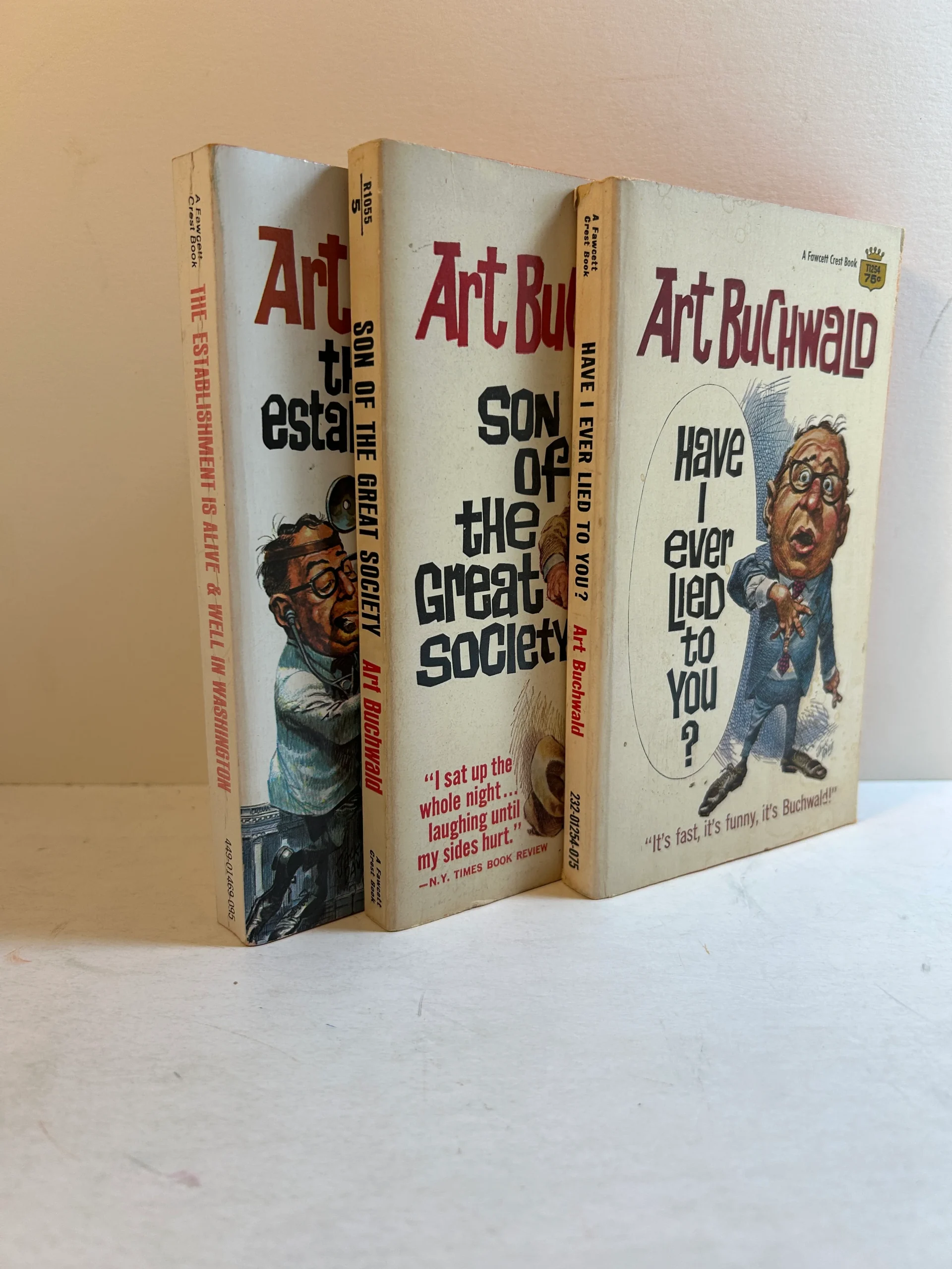 IMG_9124_9905ec9e-013d-42fe-be69-971f5ff3fc5d.webp Lot of Art Buchwald Political Comedies 1967-69 SC