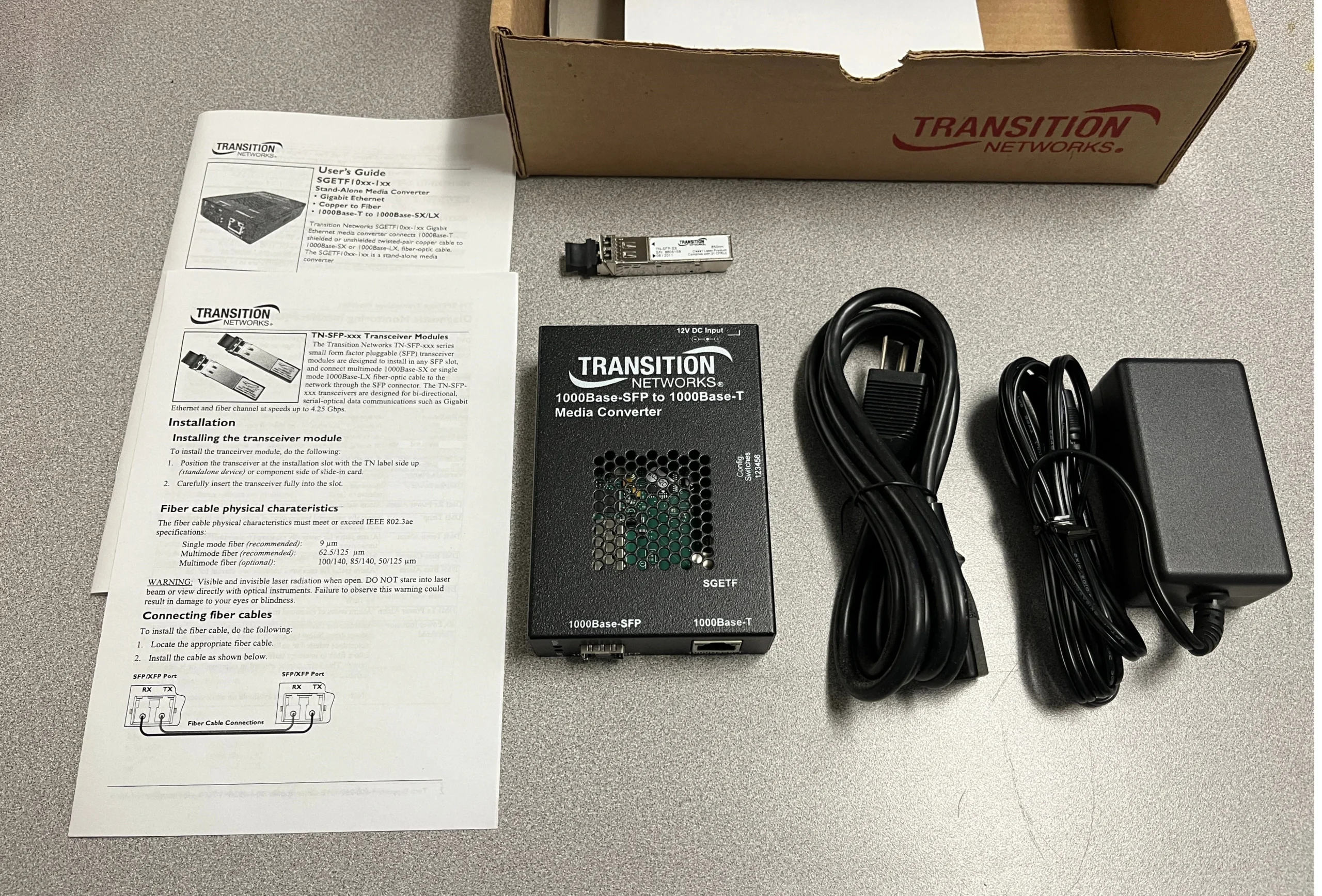 IMG_9903.webp Transition Networks Gigabit Ethernet Media Converter, SGETF1039-110