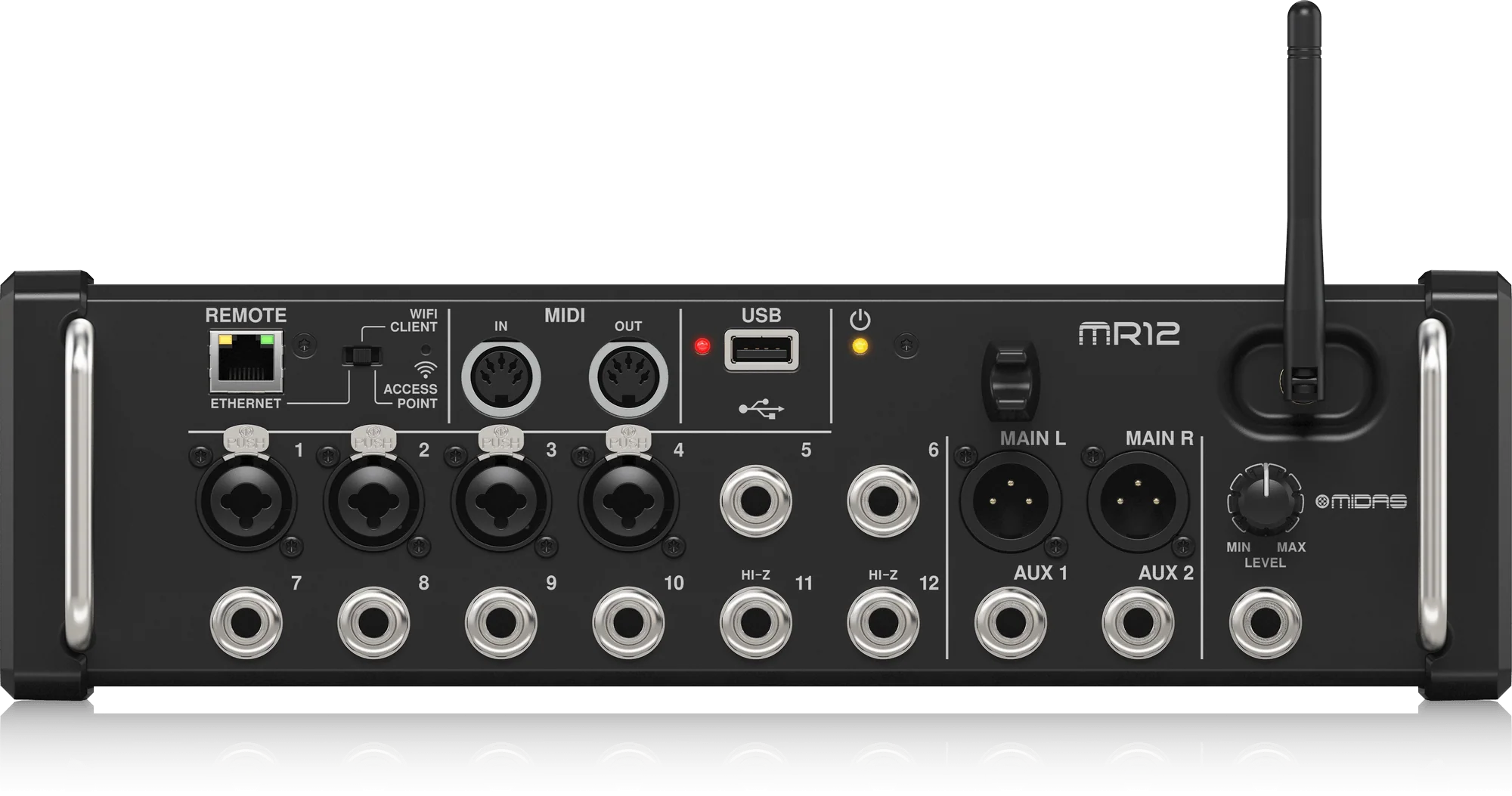 MIDAS-MR12 - 12-Input Digital Mixer for iPad/Android Tablets