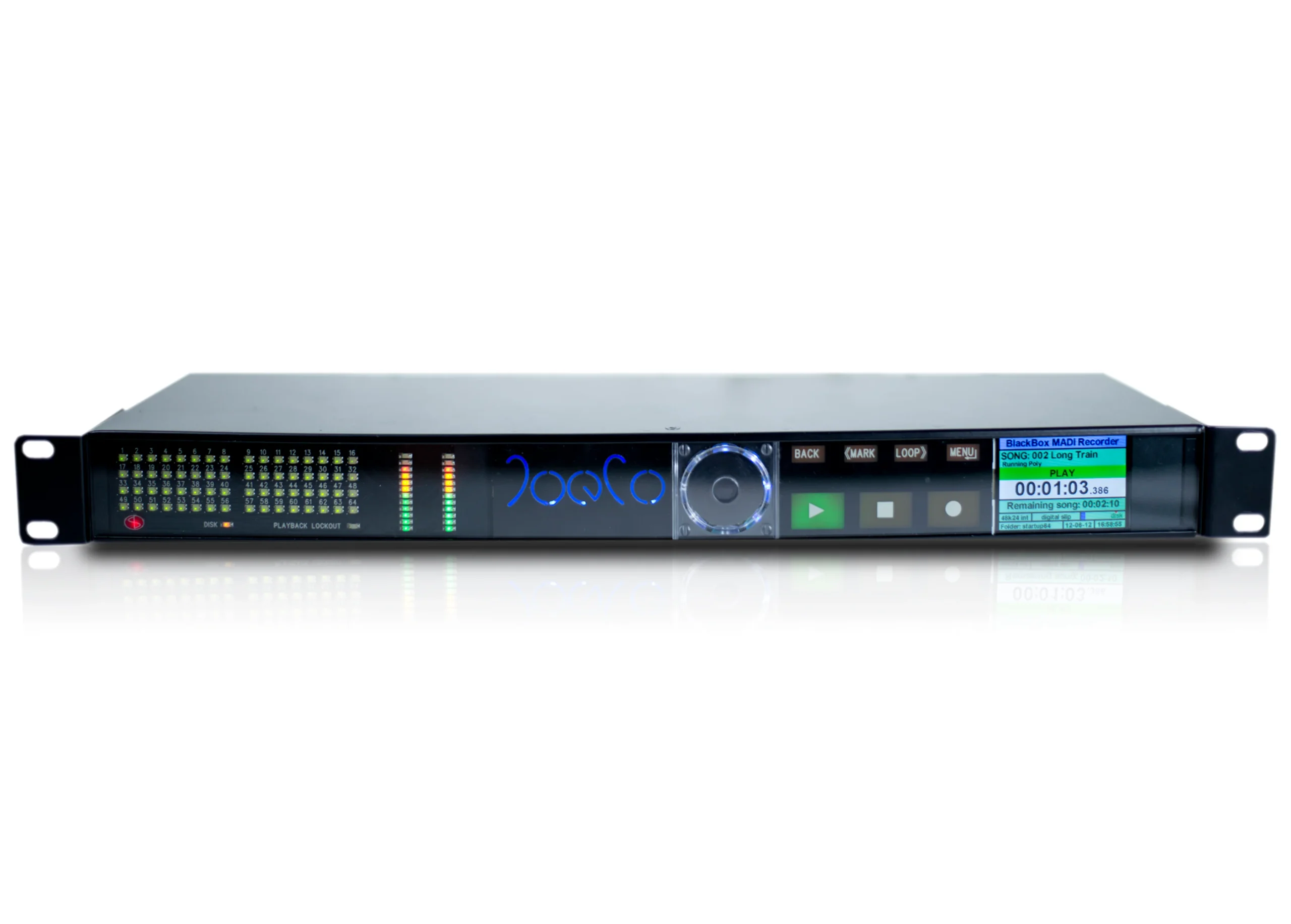 JoeCo-BBR64-MADI-front2.webp Joeco BBR64-MADI - BLACKBOX Recorder Hardware