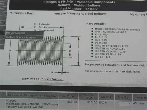 MDC 471002Welded Bellows