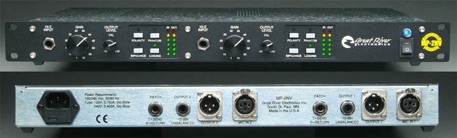 MP-2NV.webp Great River Electronics MP-2NV Two-Channel Mic Preamp