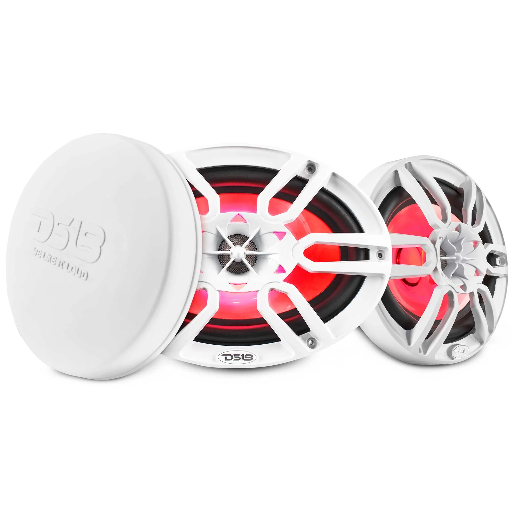NXL-69-WH-PAIR-2000x2000-1.webp NXL 6x9" 2-Way Coaxial Marine Speaker With LED RGB Lights 125 Watts Rms 4-Ohm -White