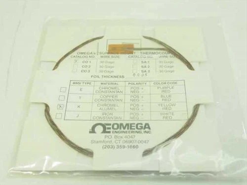Omega Engineering CO1Cement-on K Type Thermocouple - New