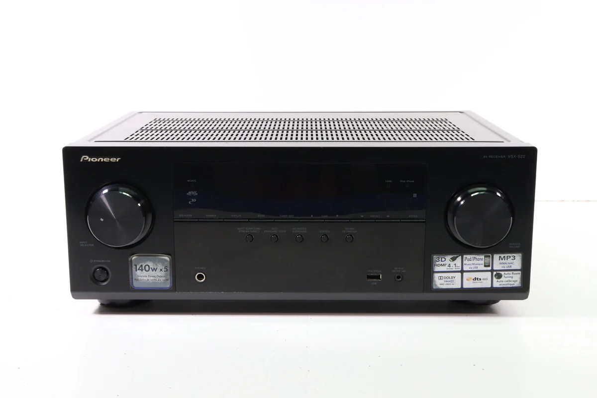 Pioneer VSX-522 Audio Video Receiver with HDMI (NO REMOTE)