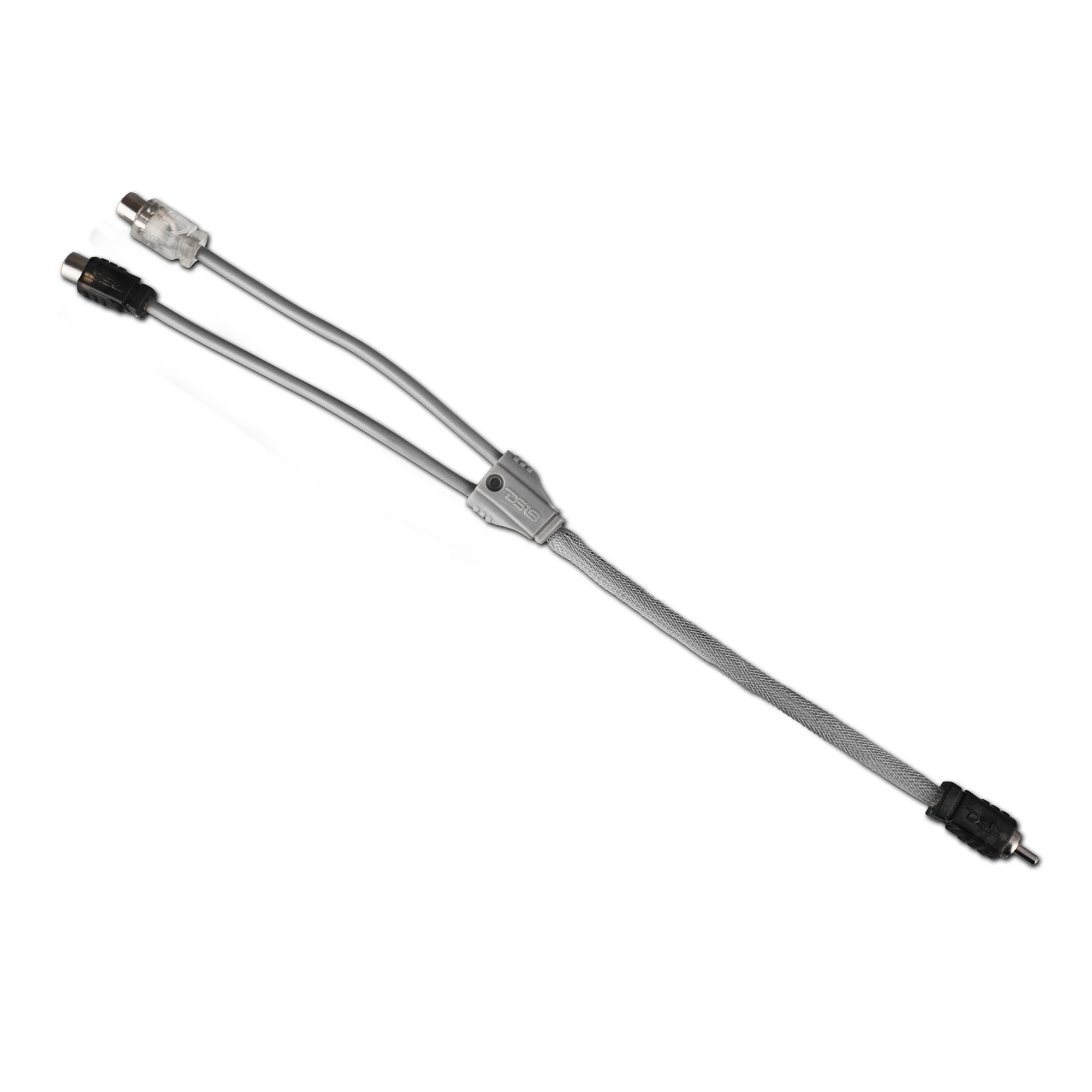 Level 2 RCA 100% Copper OFC Y Connector 1 MALE to 2 FEMALE - SILVER