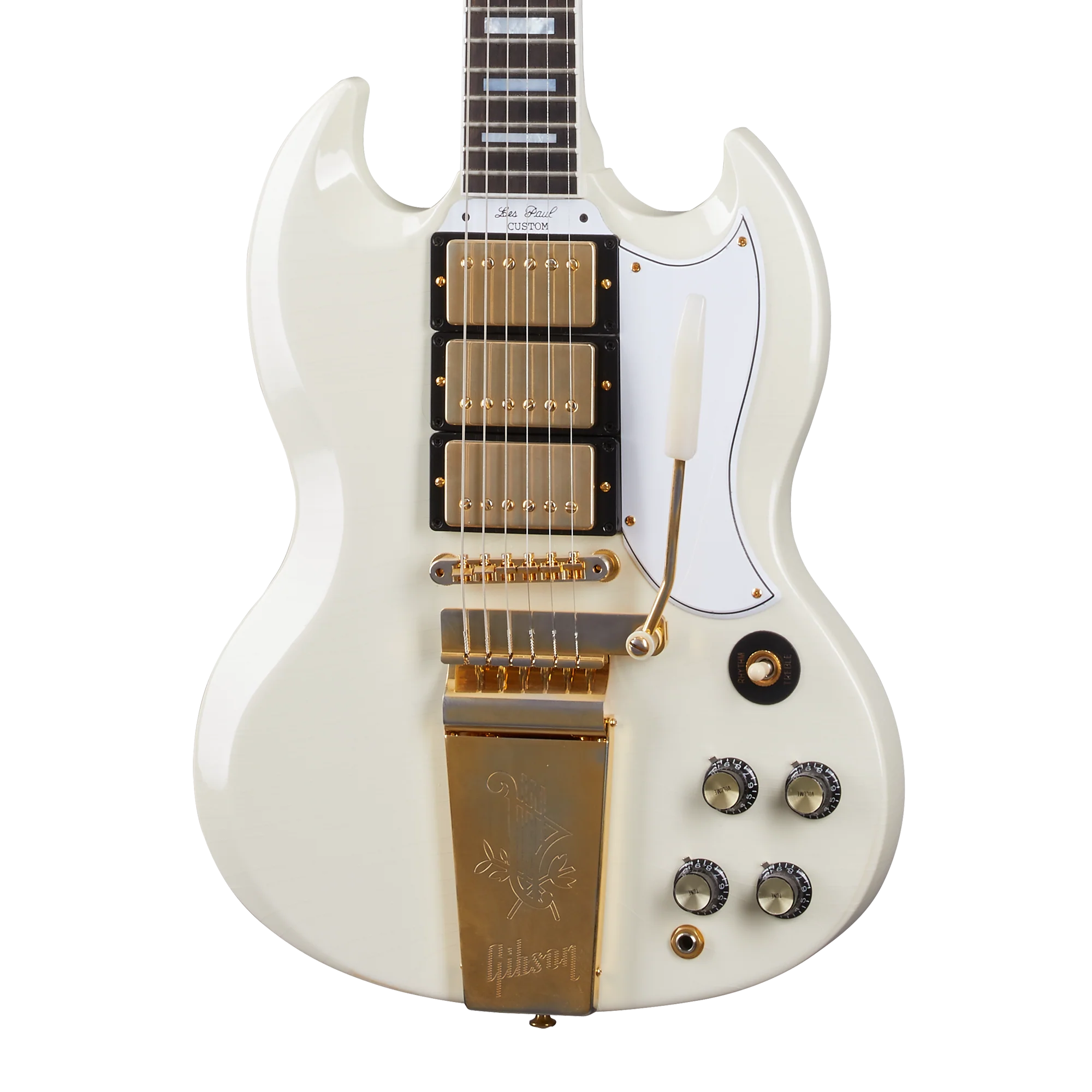 SGC63ULCWGM1_1_Body_6834d1f8-712c-42c4-8824-b11523656569.webp Gibson Custom 1963 Les Paul SG Custom Reissue with Maestro, Ultra Light Aged, Classic White