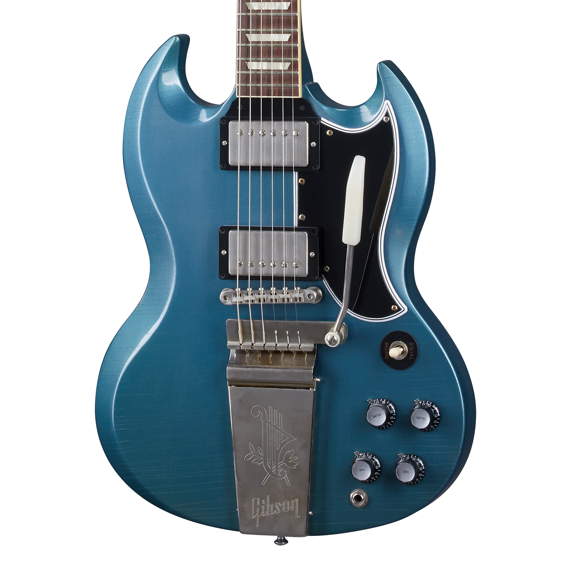 SGSR64ULPBNM1_1_Body.webp Gibson Custom 1964 SG Standard Reissue with Maestro, Ultra Light Aged, Pelham Blue