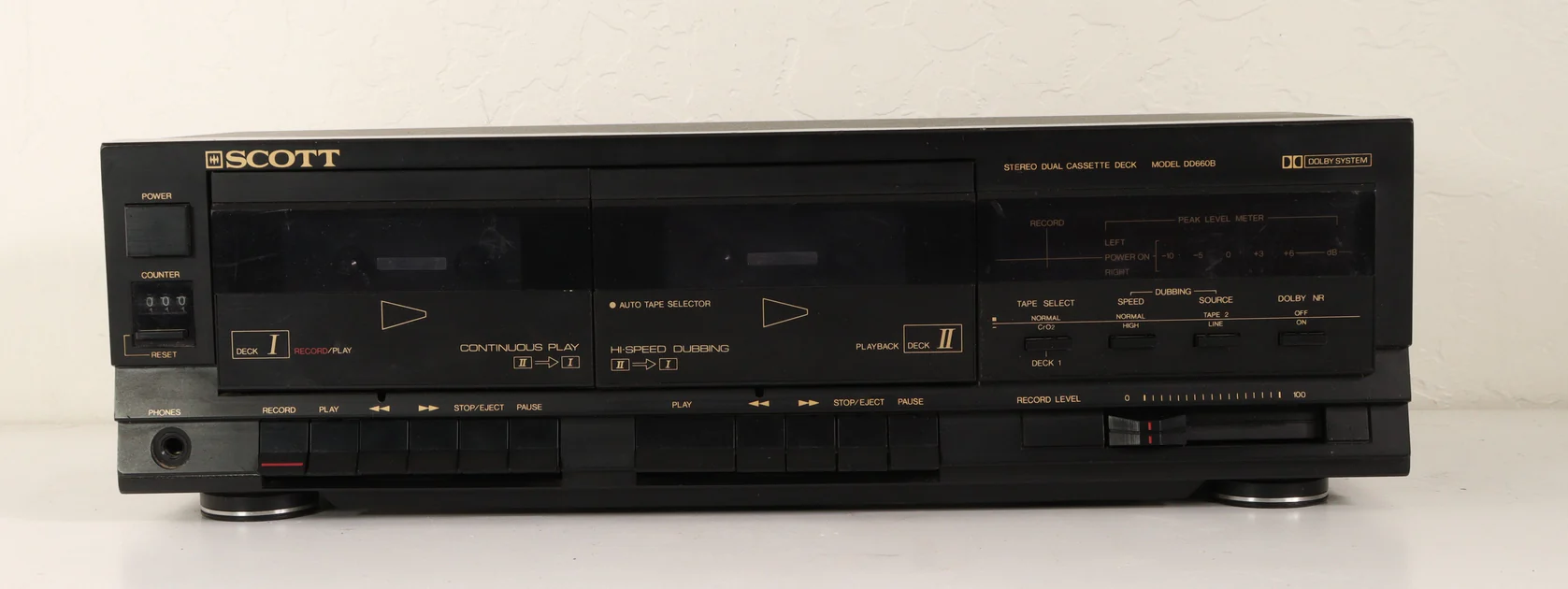 Scott DD660B Stereo Dual Cassette Deck Player Recorder