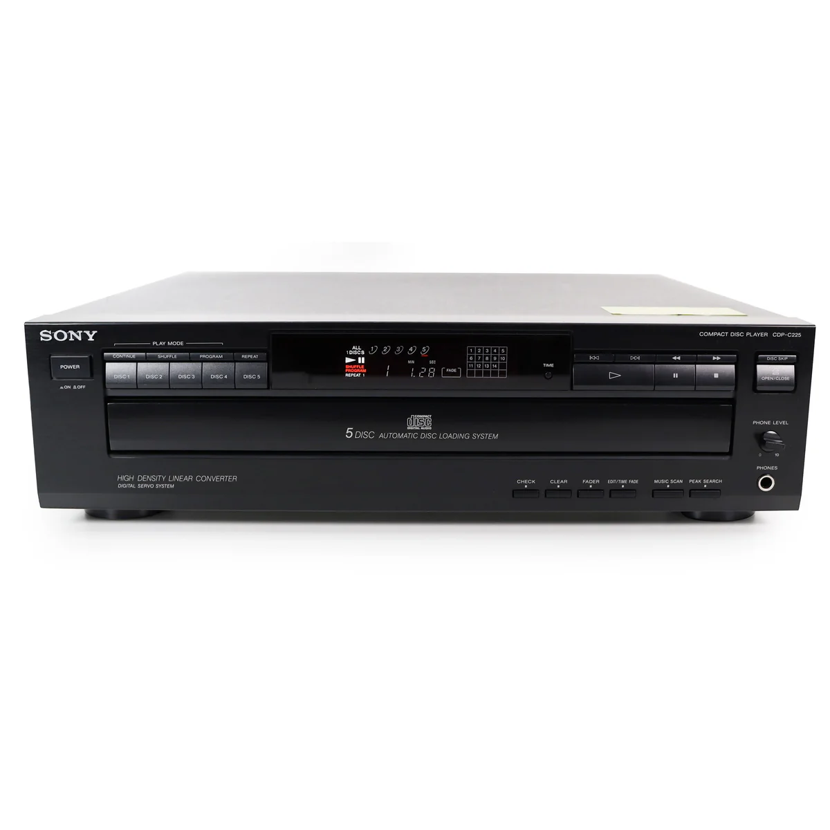 Sony CDP-C225 5-Disc Carousel CD Changer Player